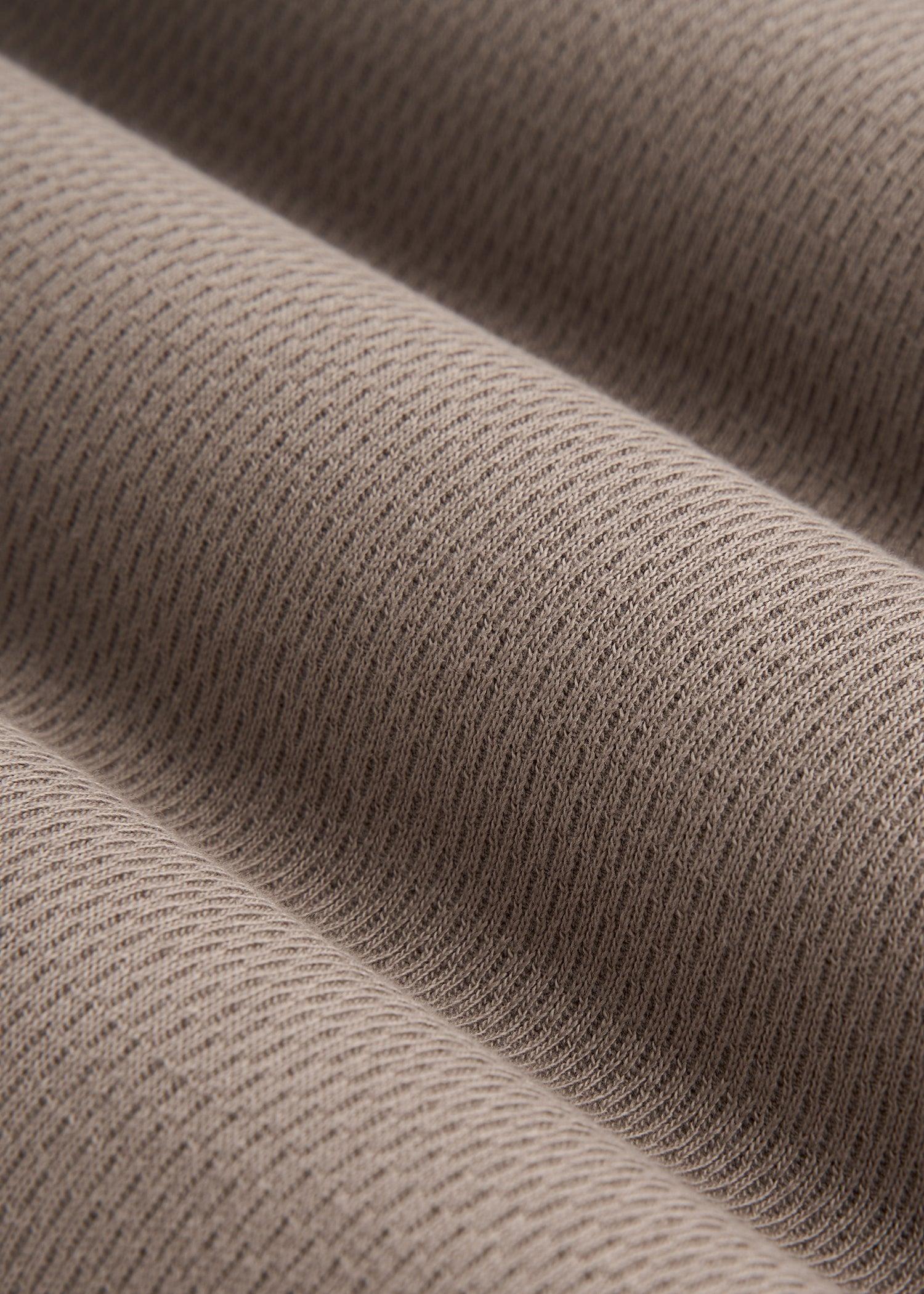 Double Honeycomb Thermal Long-Sleeve Henley Shirt for Tall Men in Dark Sand Male Product Image