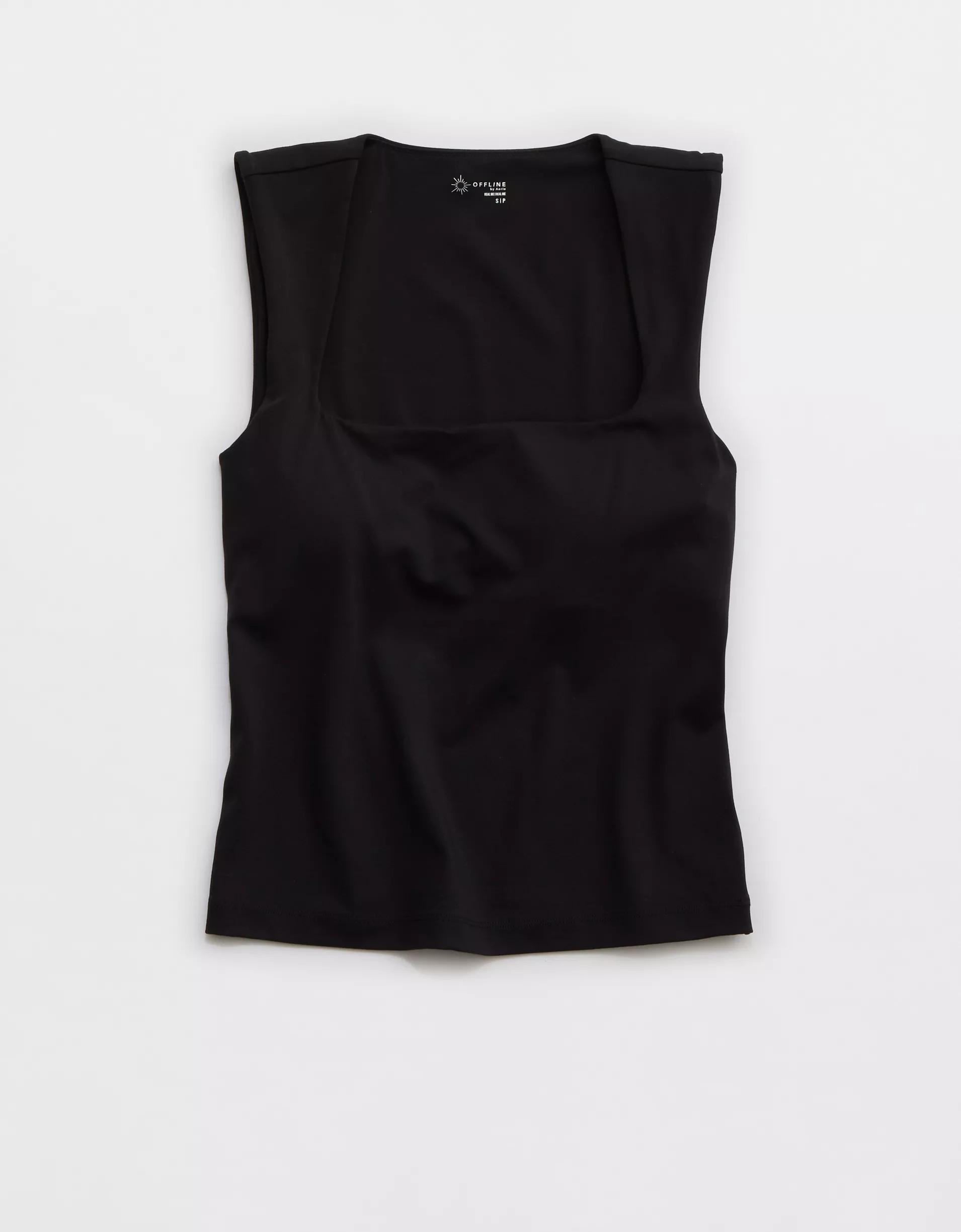 OFFLINE By Aerie Real Me Low Key Square Neck Tank Top Product Image