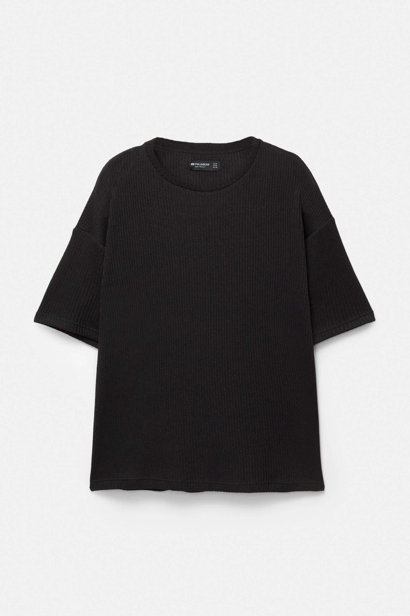 Boxy fit knit T-shirt Product Image