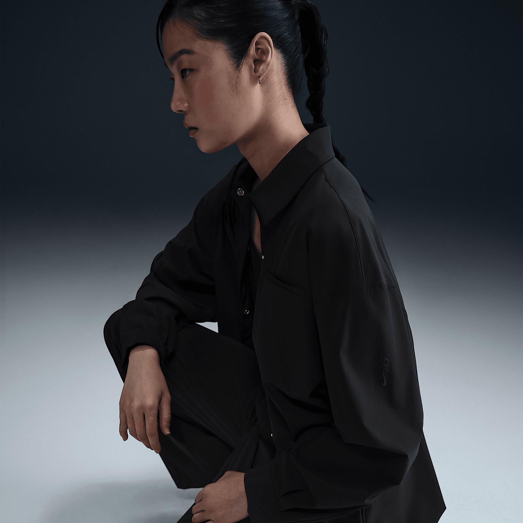 Nike Womens 24.7 PerfectStretch Dri-FIT Oversized Long-Sleeve Shirt | HM8385-455 Product Image