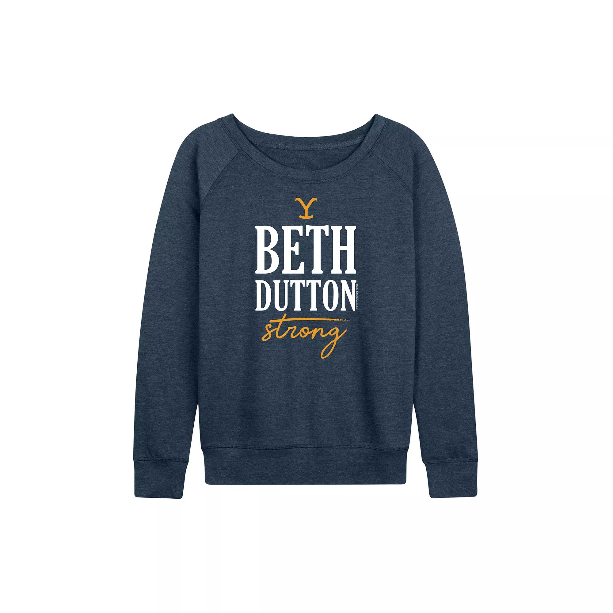 Women's Yellowstone Beth Dutton Strong French Terry Long Sleeve Tee, Girl's,  Product Image