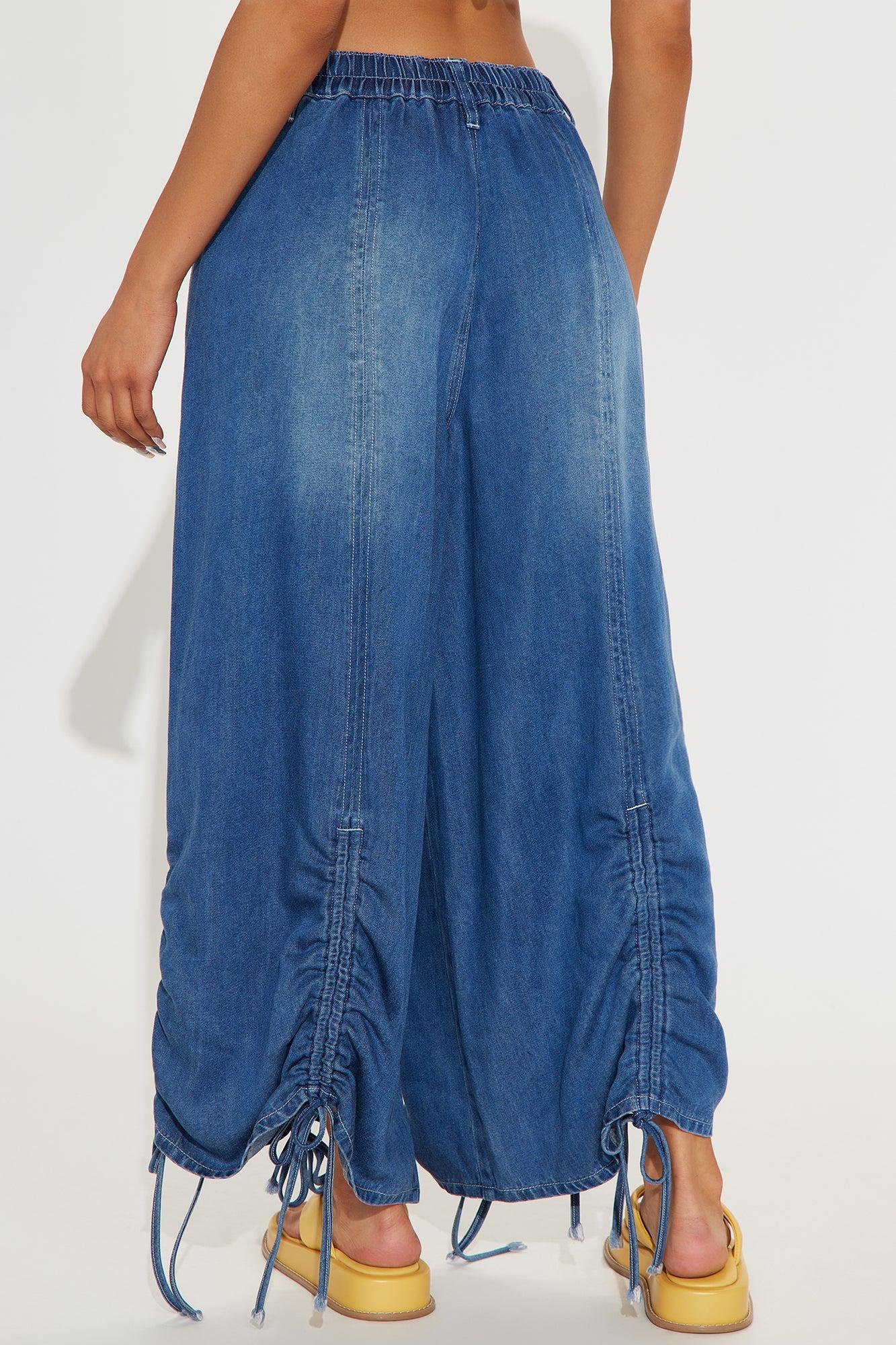 Cabo Drapey Cinch Cropped Jeans - Dark Wash Female Product Image