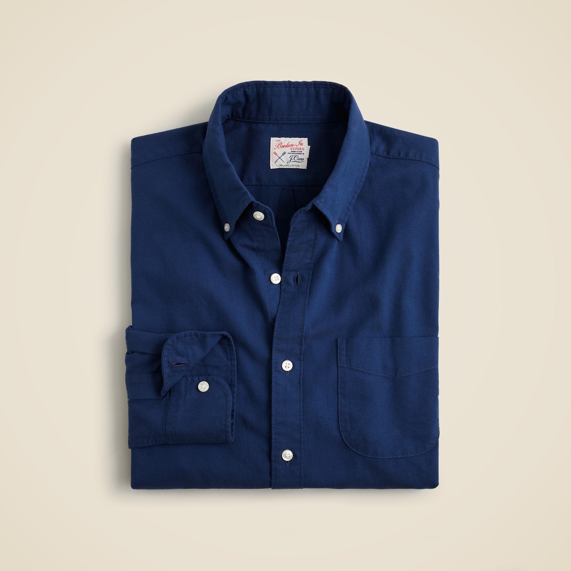 Slim Broken-in organic cotton oxford shirt Product Image