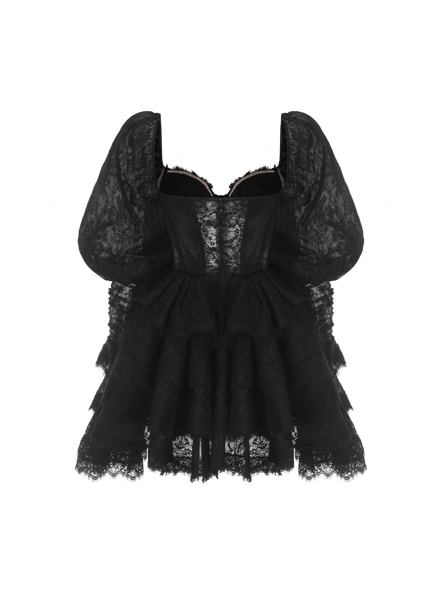 Penelope Lace Dress (Black) (Final Sale) Product Image