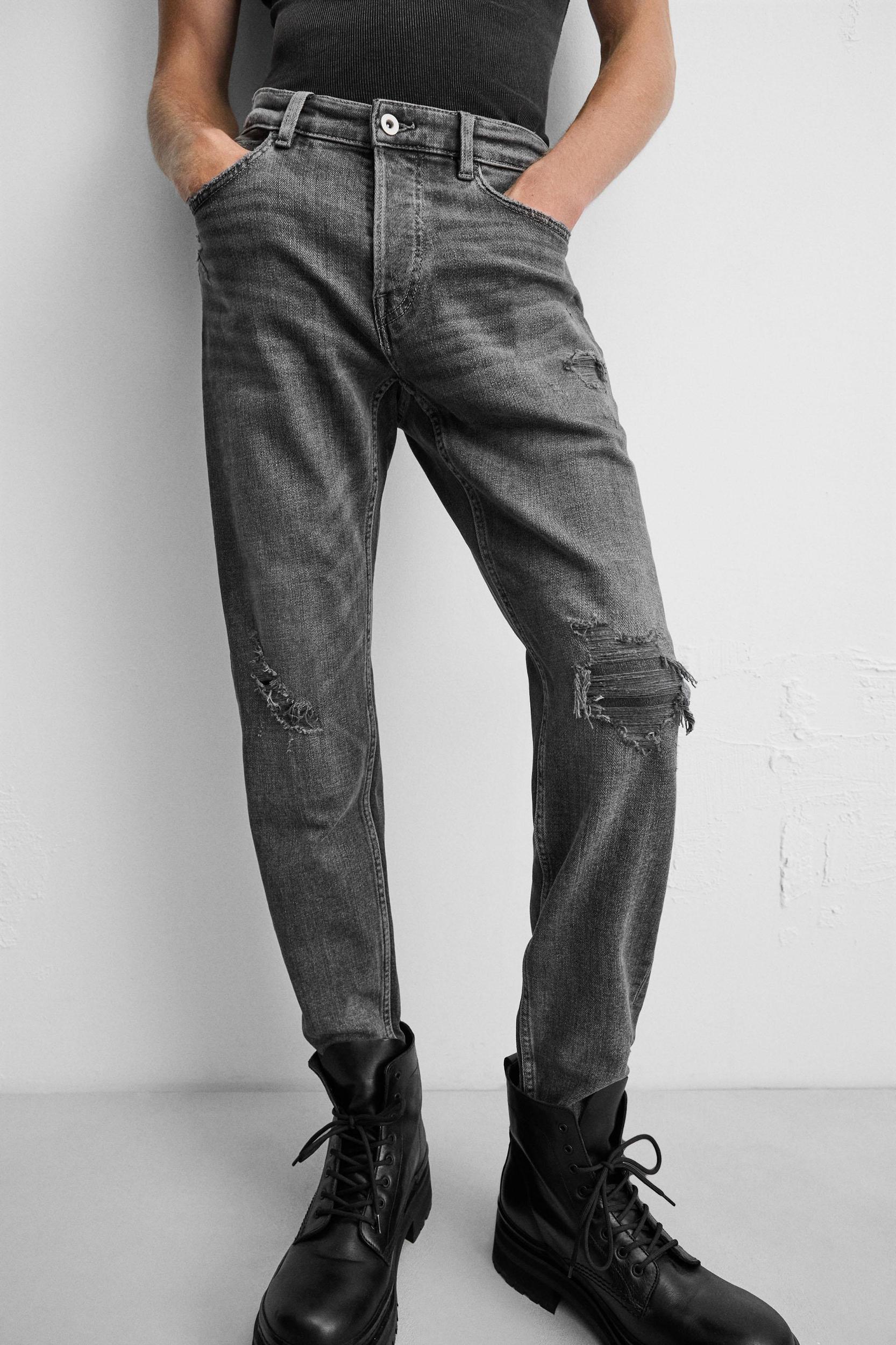 RIPPED SKINNY FIT JEANS Product Image