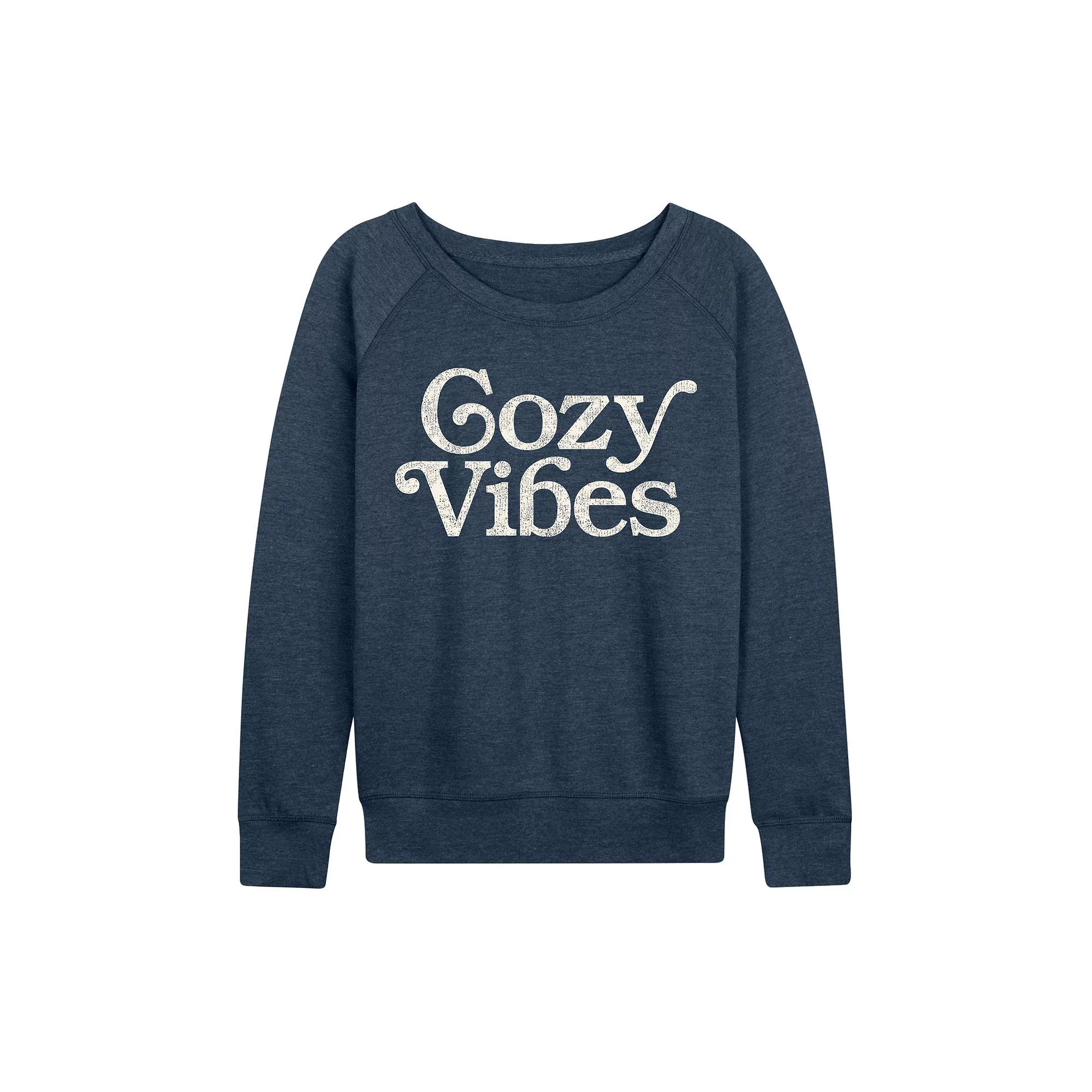 Women's Cozy Vibes French Terry Long Sleeve Tee, Girl's,  Product Image
