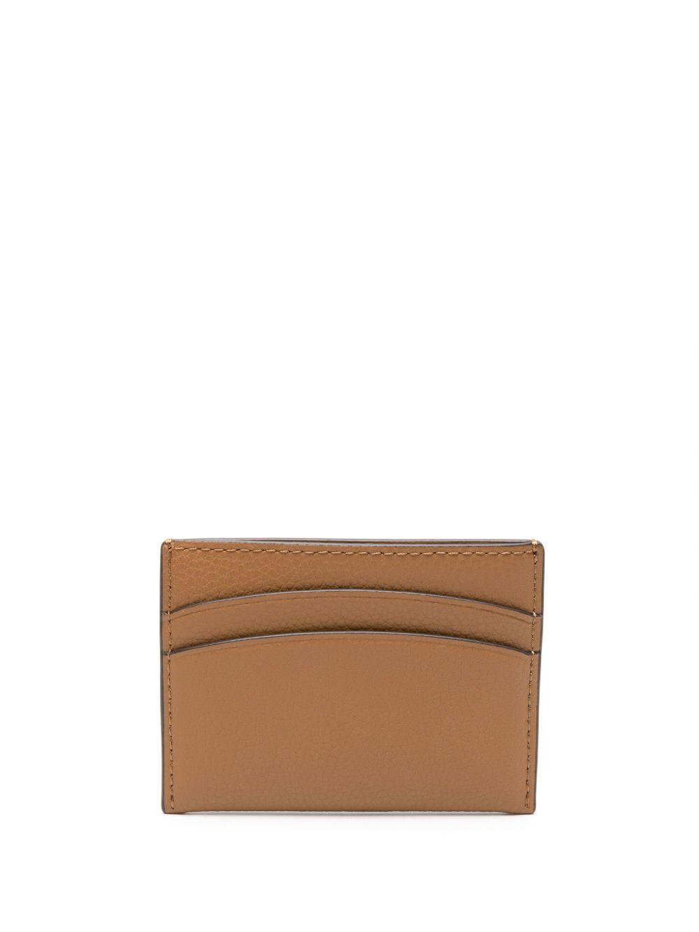 logo-plaque leather card holder Product Image