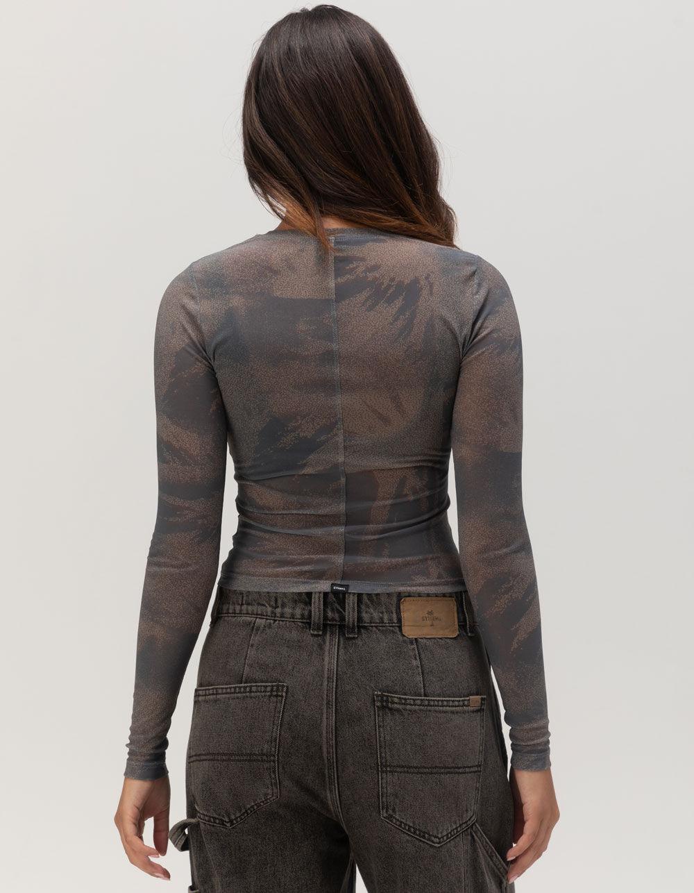 THRILLS In Formation Womens Mesh Top - GRAPHITE Product Image