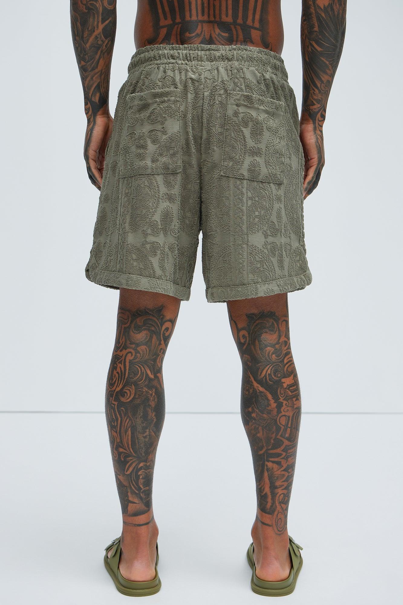 Link Textured Shorts - Olive Product Image
