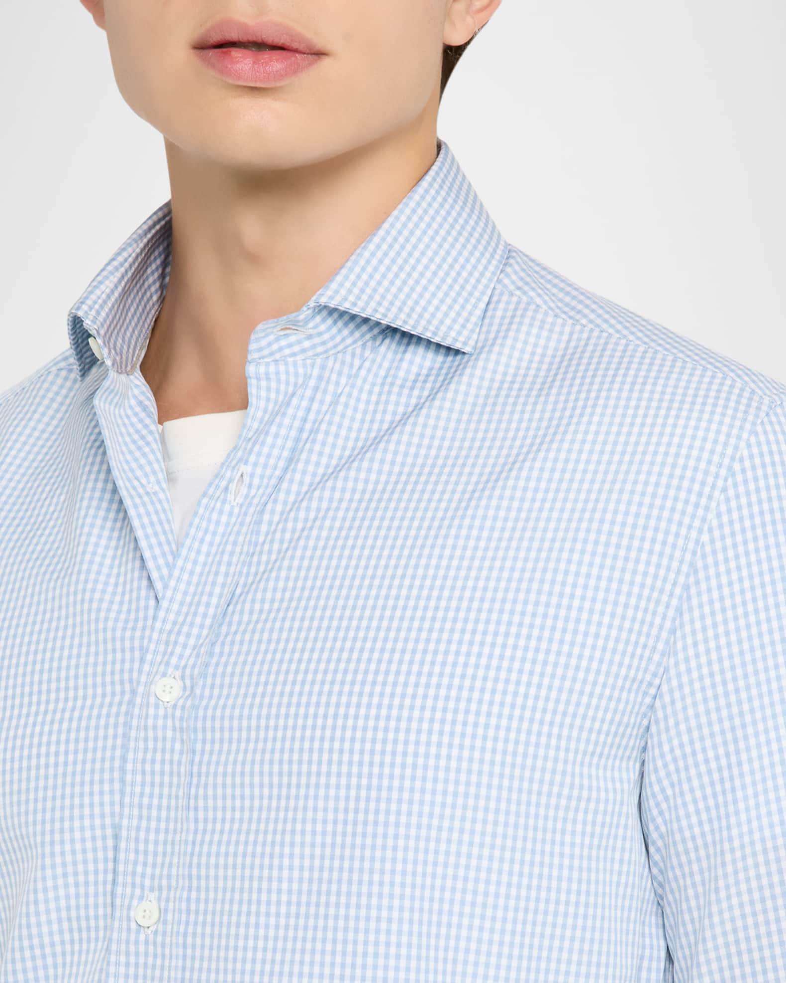 Men's Gingham Check Long-Sleeve Shirt  Product Image