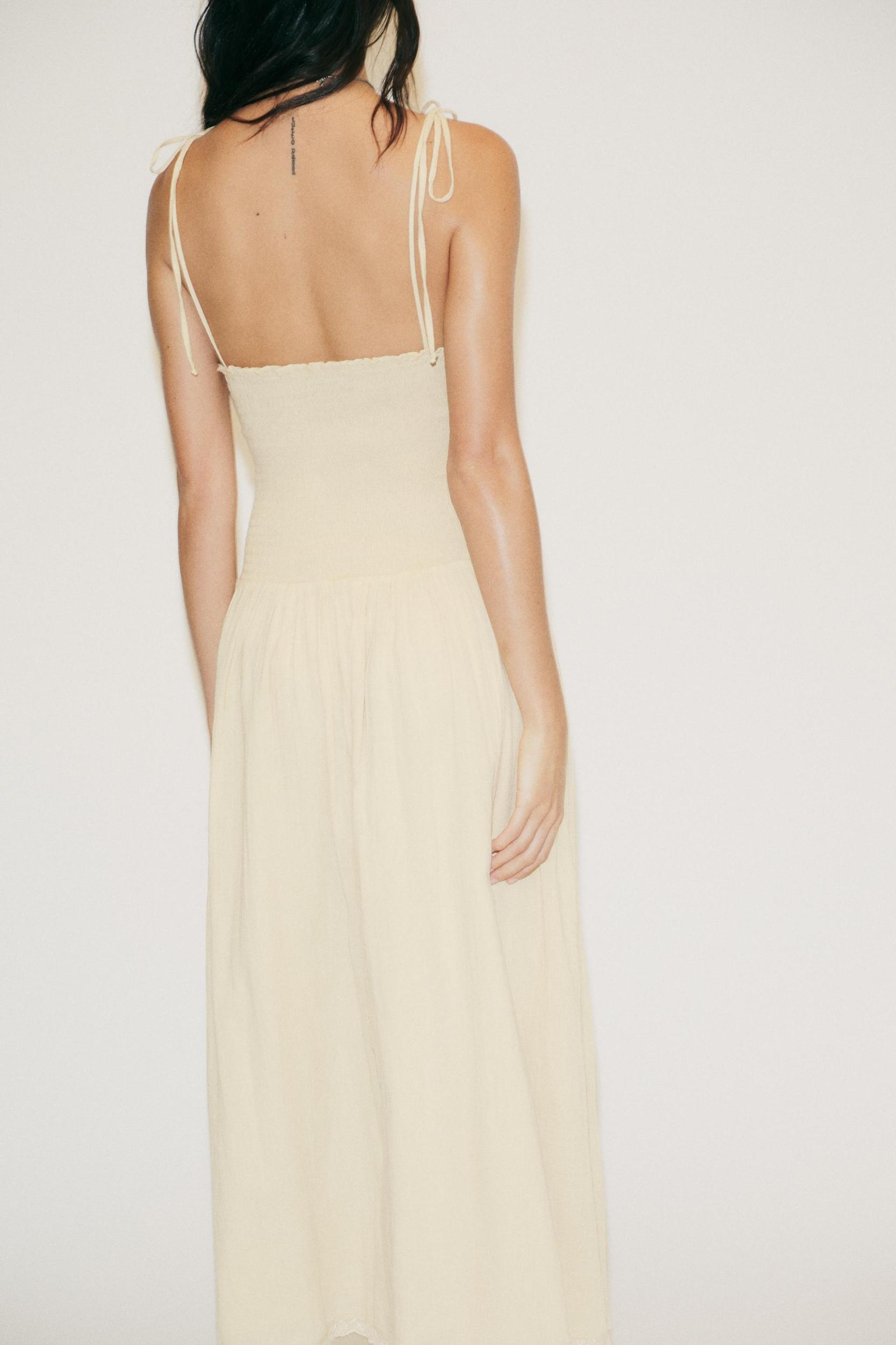 COMBINATION HONEYCOMB MIDI DRESS Product Image