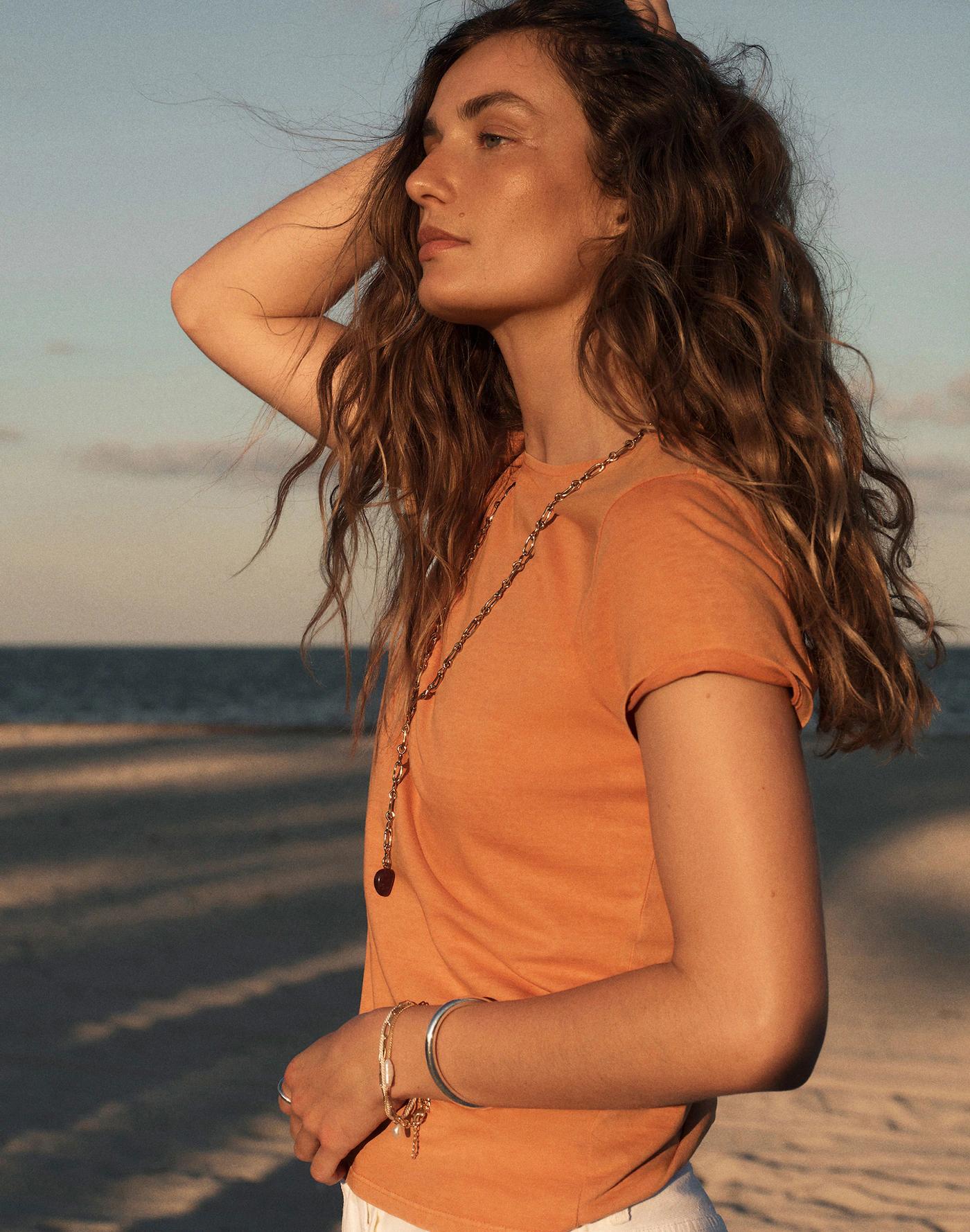 Essential Slim Tee in Lightweight Cotton Product Image