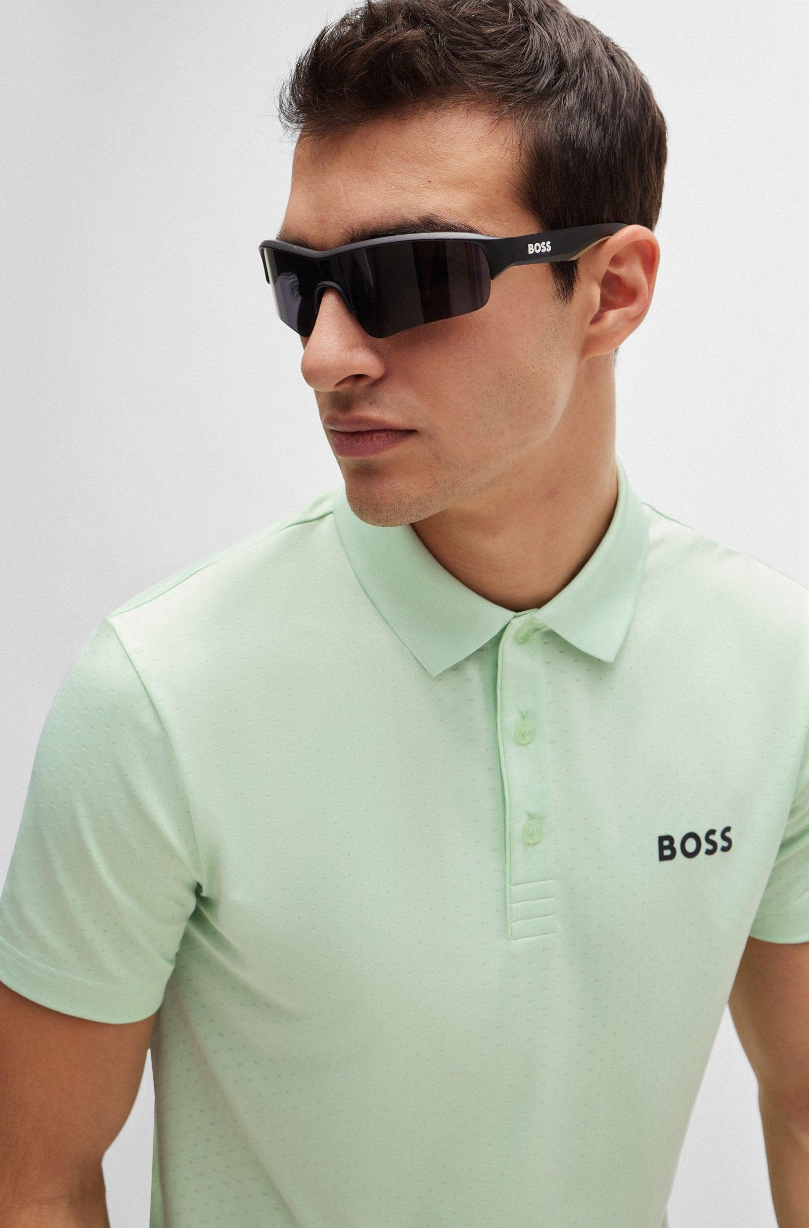 Boss Jacquard Polo Shirt With Contrast Logo Product Image