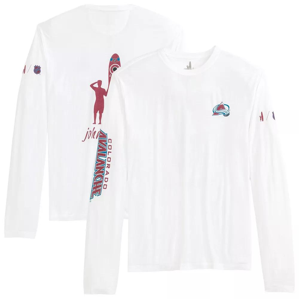 Men's johnnie-O White Colorado Avalanche Adam Long Sleeve T-Shirt,  Product Image