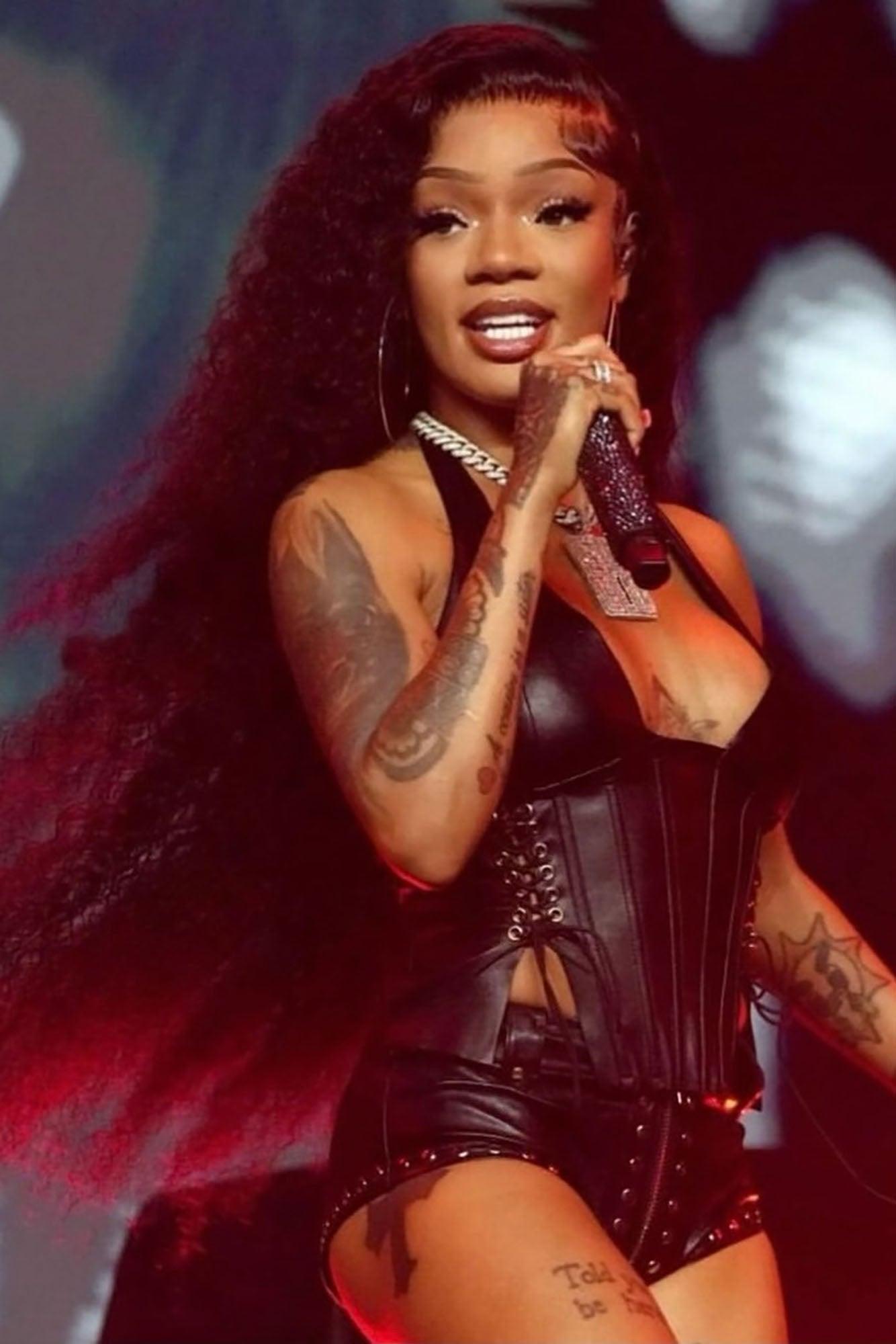 The Baddest Faux Leather Corset Top - Black Product Image