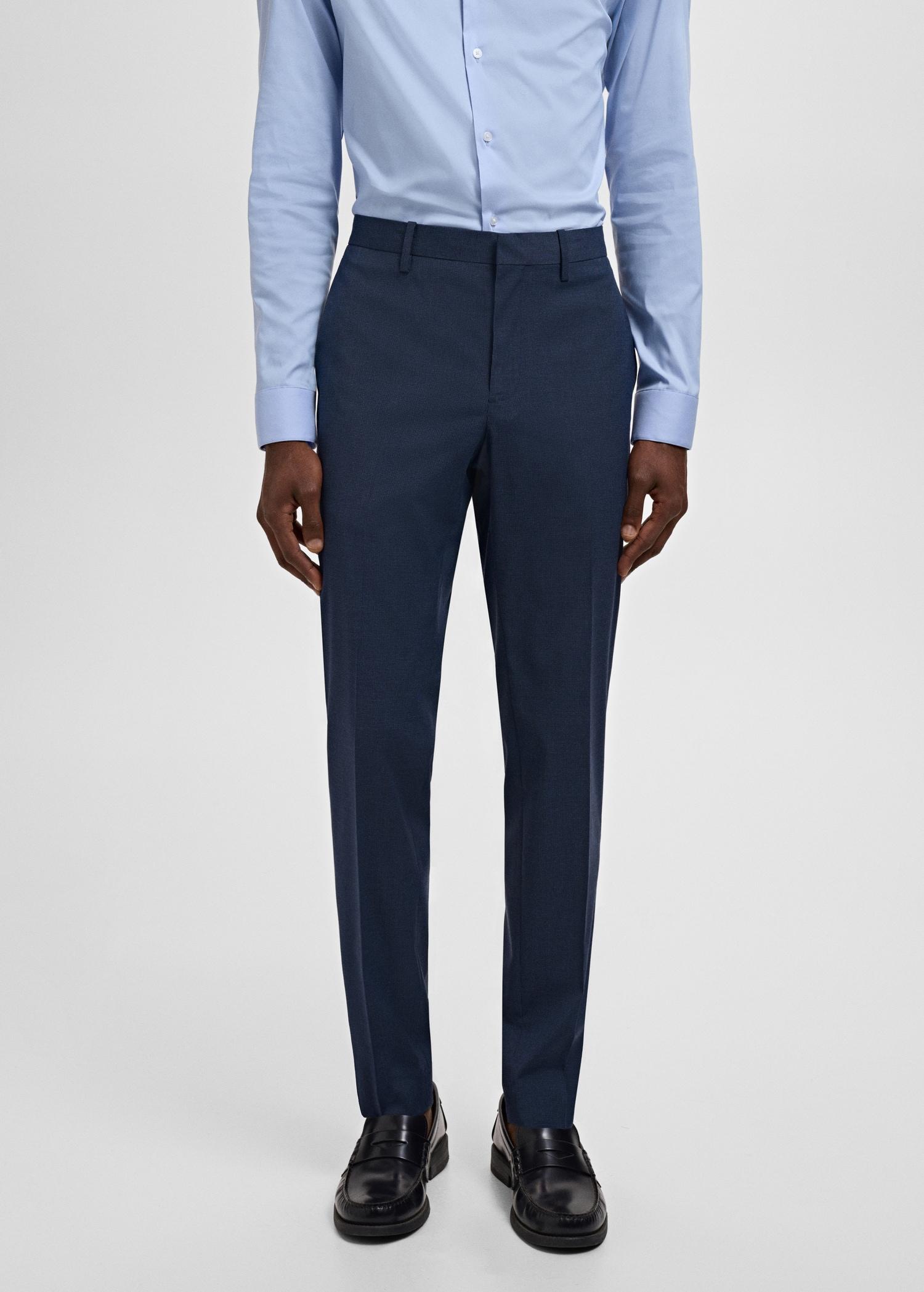 Stretch fabric super slim-fit suit trousers - Men | MANGO USA Product Image