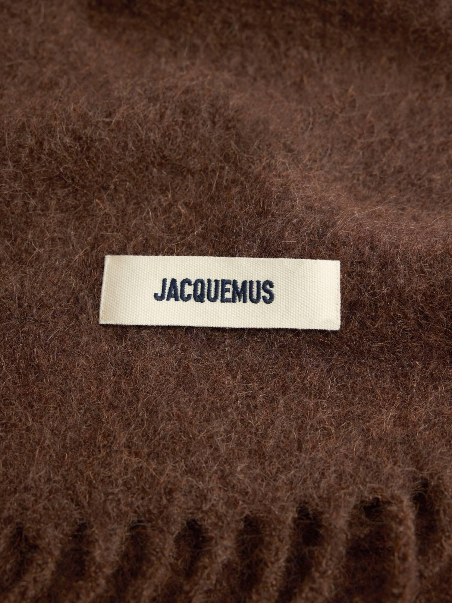 JACQUEMUS Edges Stylish Scarf Fringed In Brown Product Image