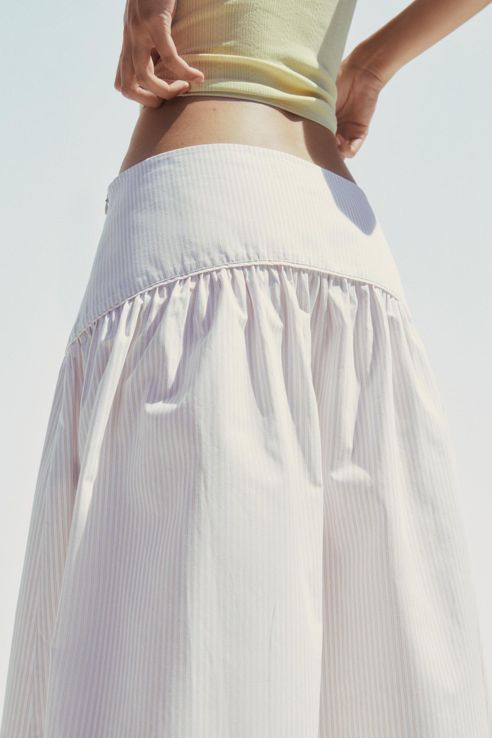 STRIPED MIDI SKIRT Product Image