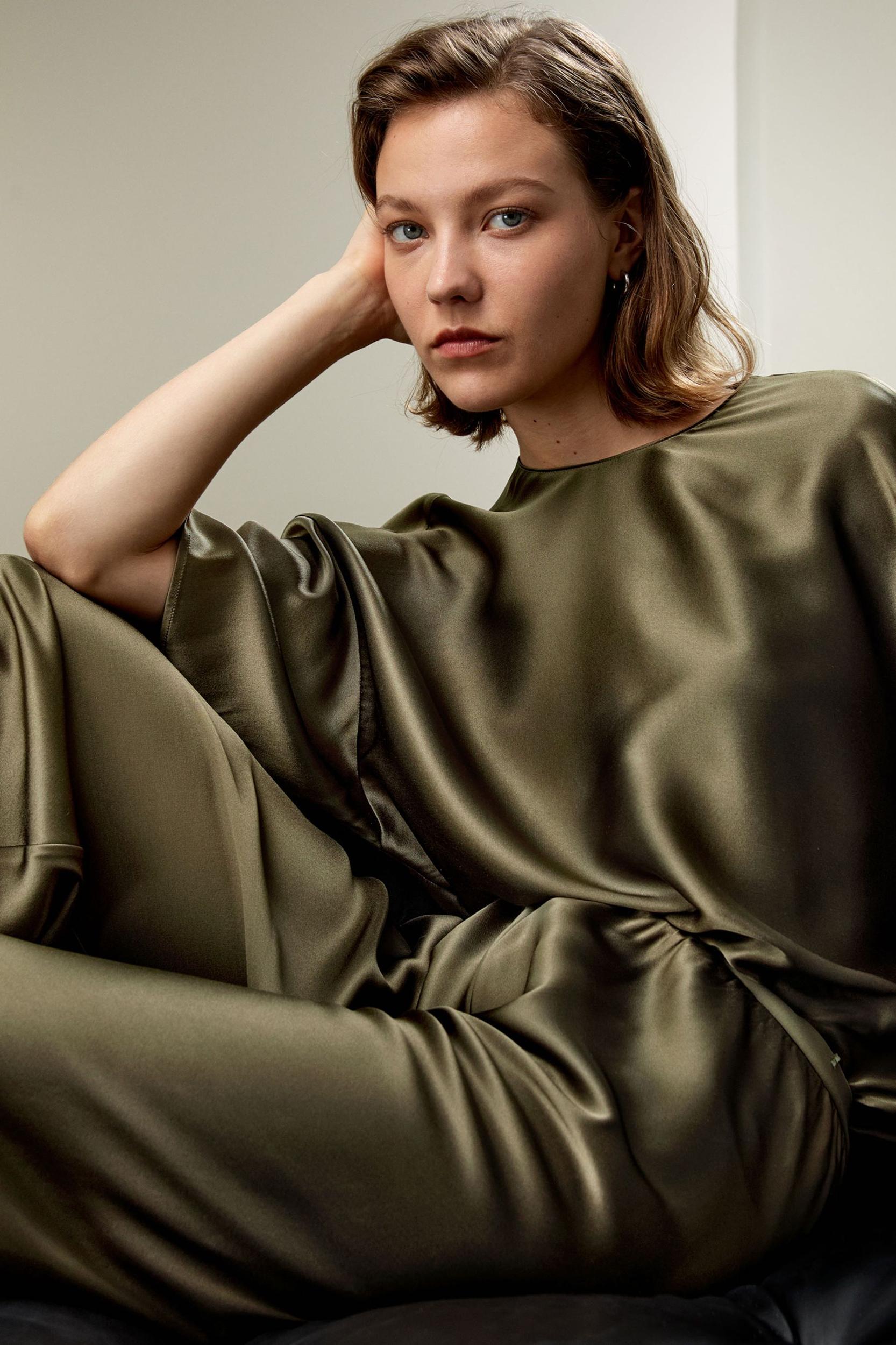 Relaxed Silk Crewneck Blouse Product Image