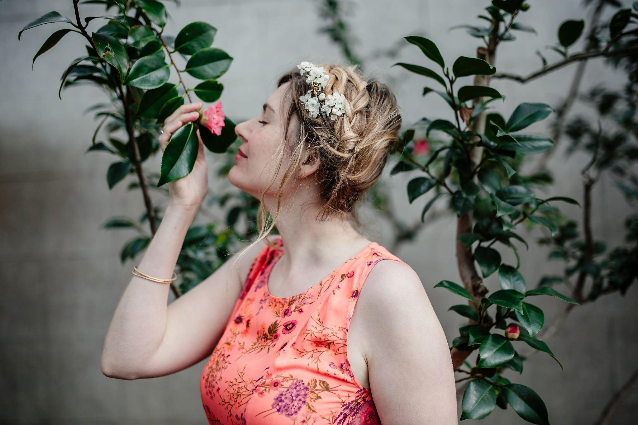 Tia Dress in Coral Floral Product Image