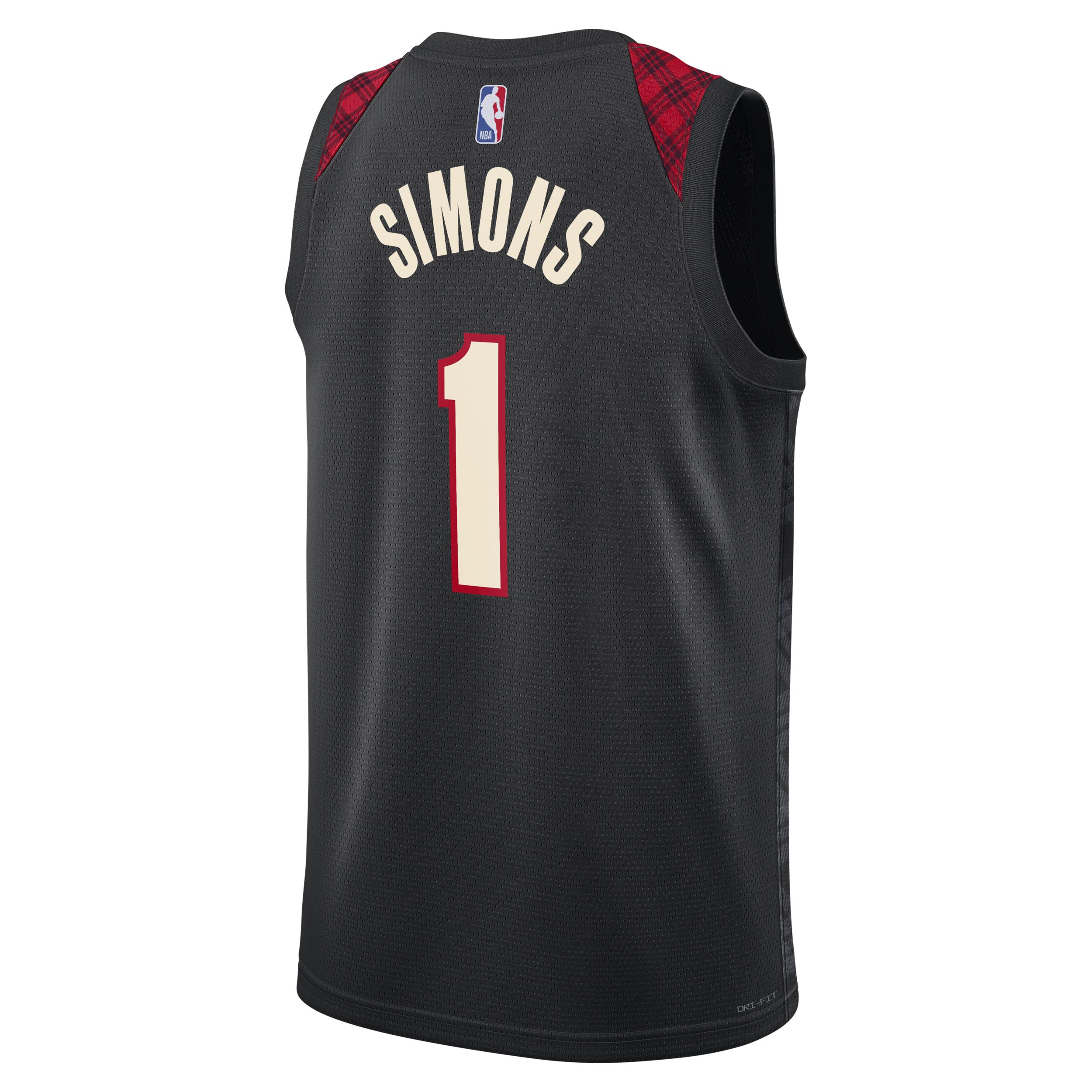 Anfernee Simons Portland Trail Blazers City Edition 2023/24 Men's Nike Dri-FIT NBA Swingman Jersey Product Image