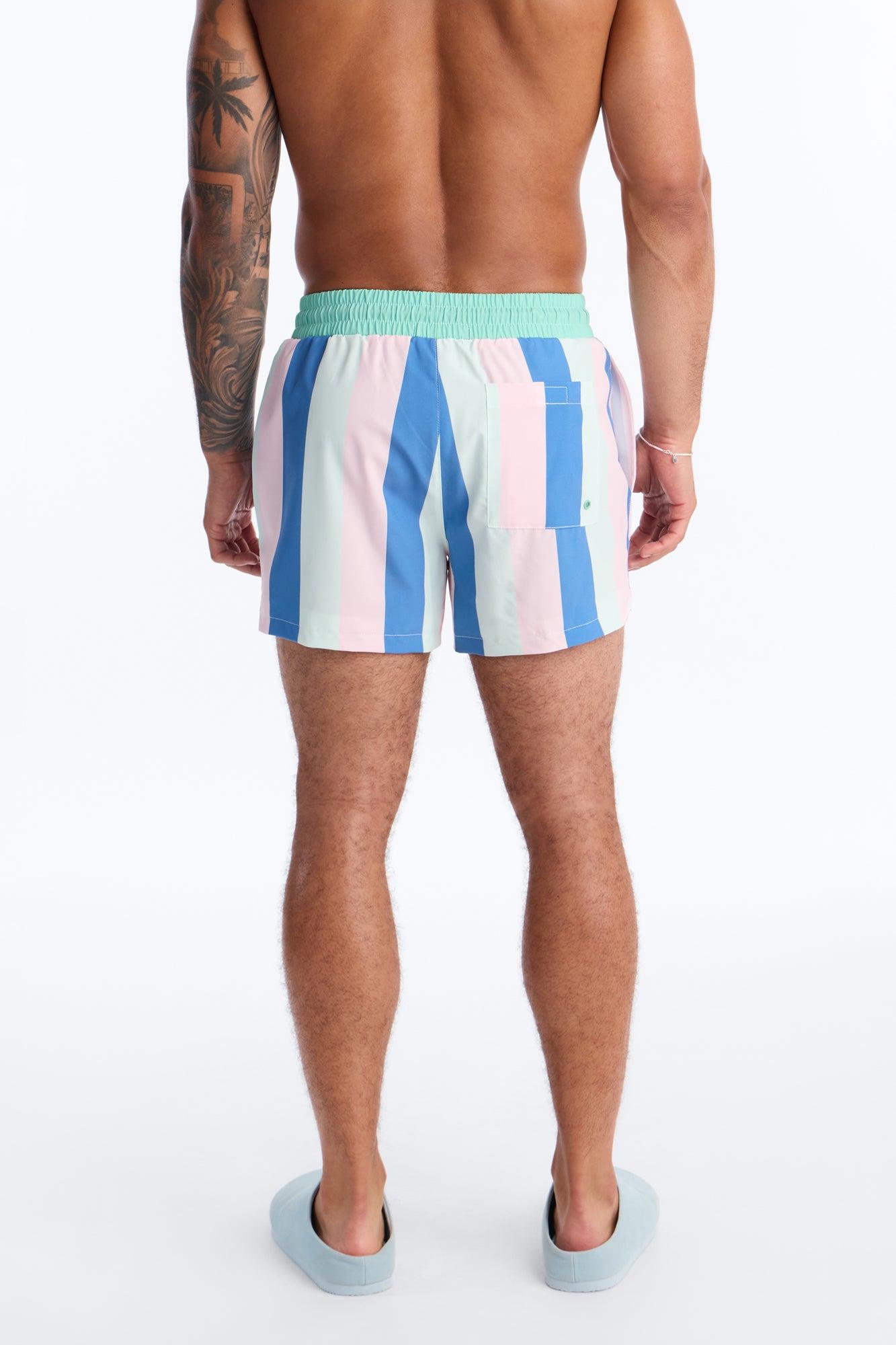 Lafayette Resort Striped Swim Trunk 4″ - Multi Color Male Product Image