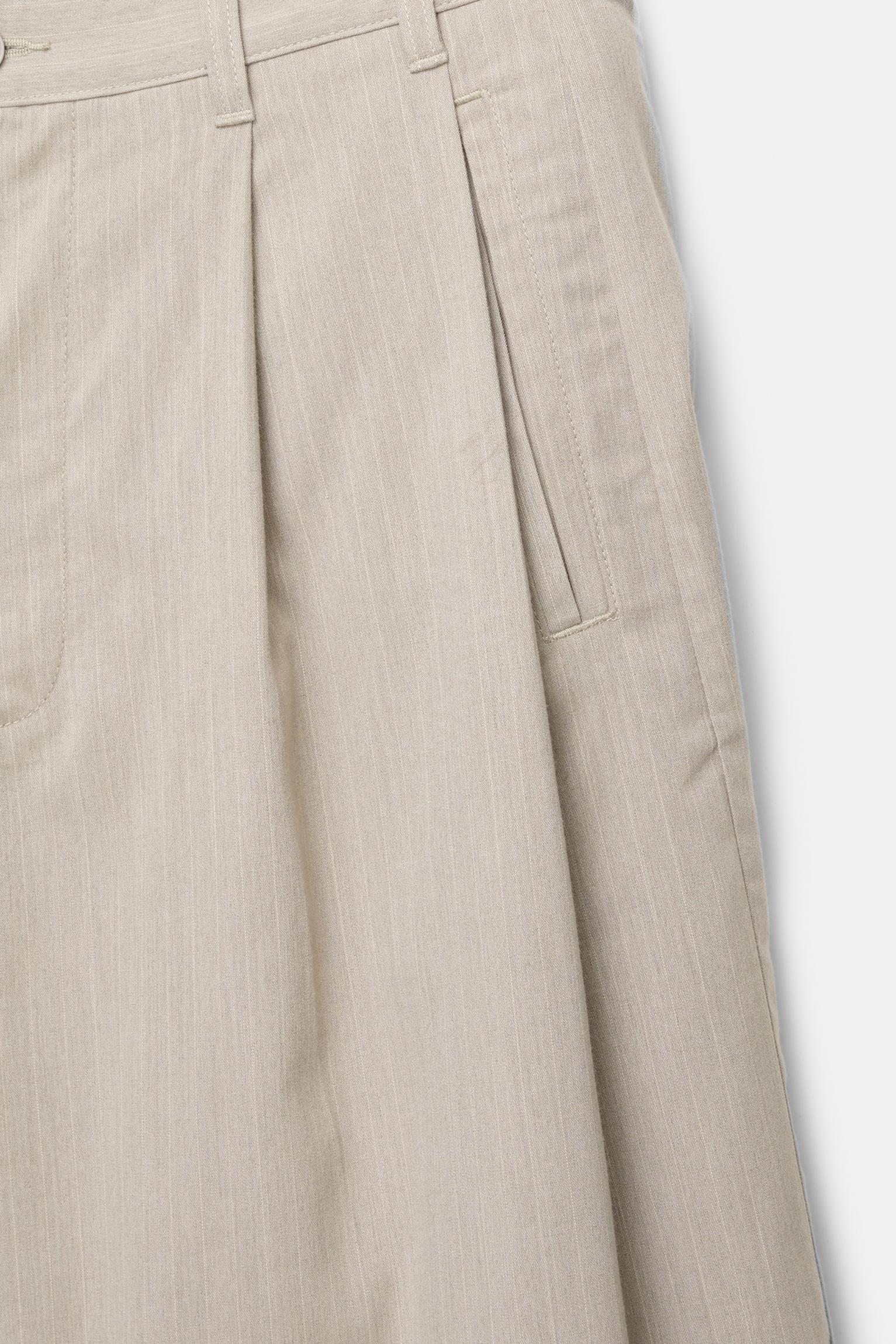 Long pinstripe Bermuda shorts Product Image