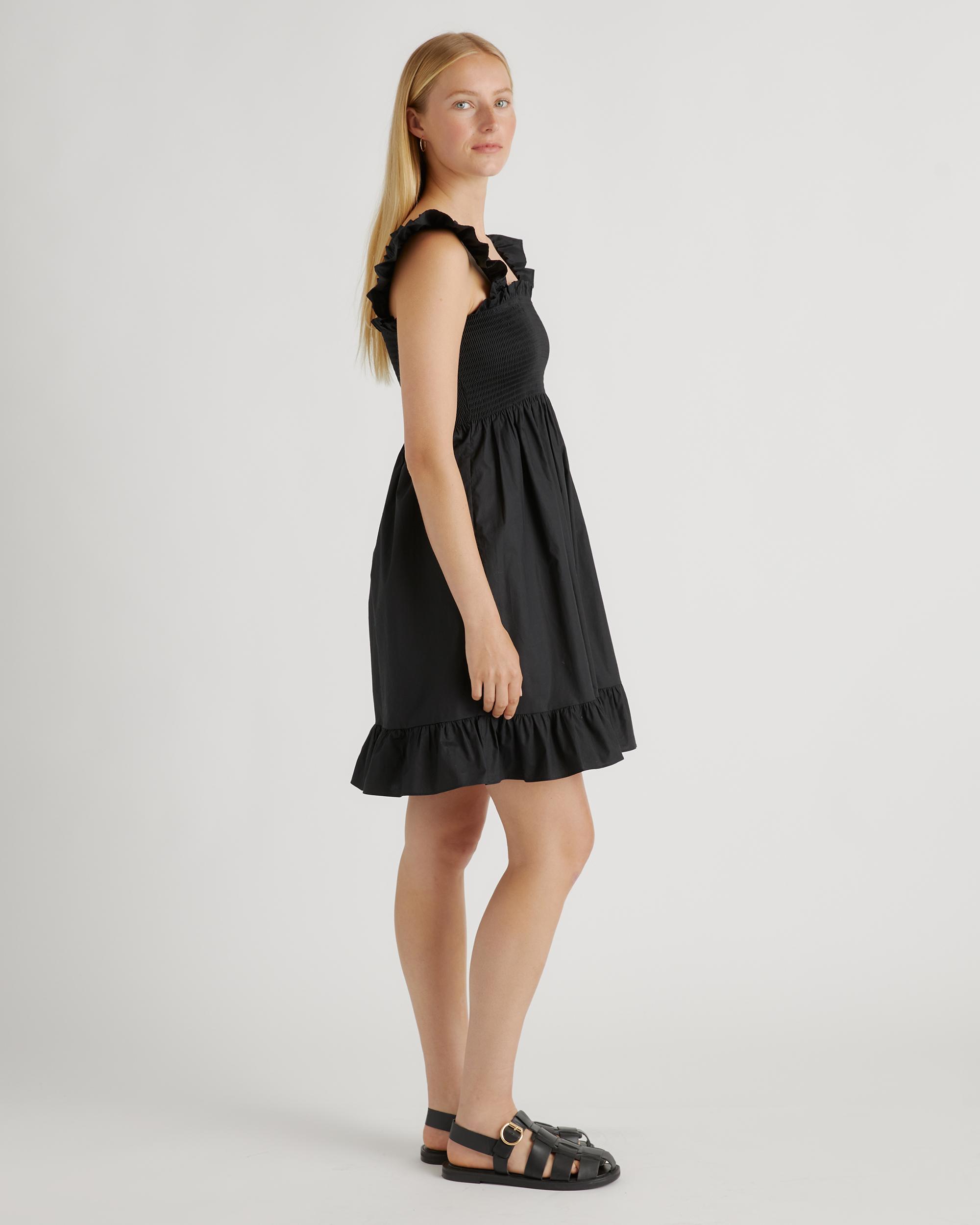 Quince | Women's Smocked Mini Dress Organic Cotton Product Image