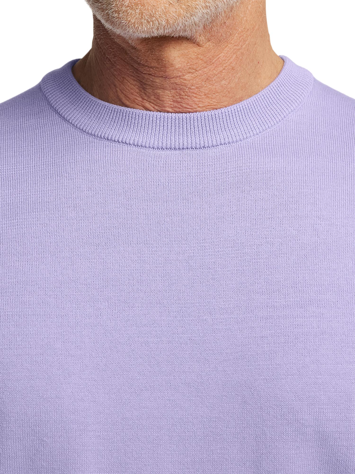 Supima Cotton Crew Neck Sweater - Lavender Product Image