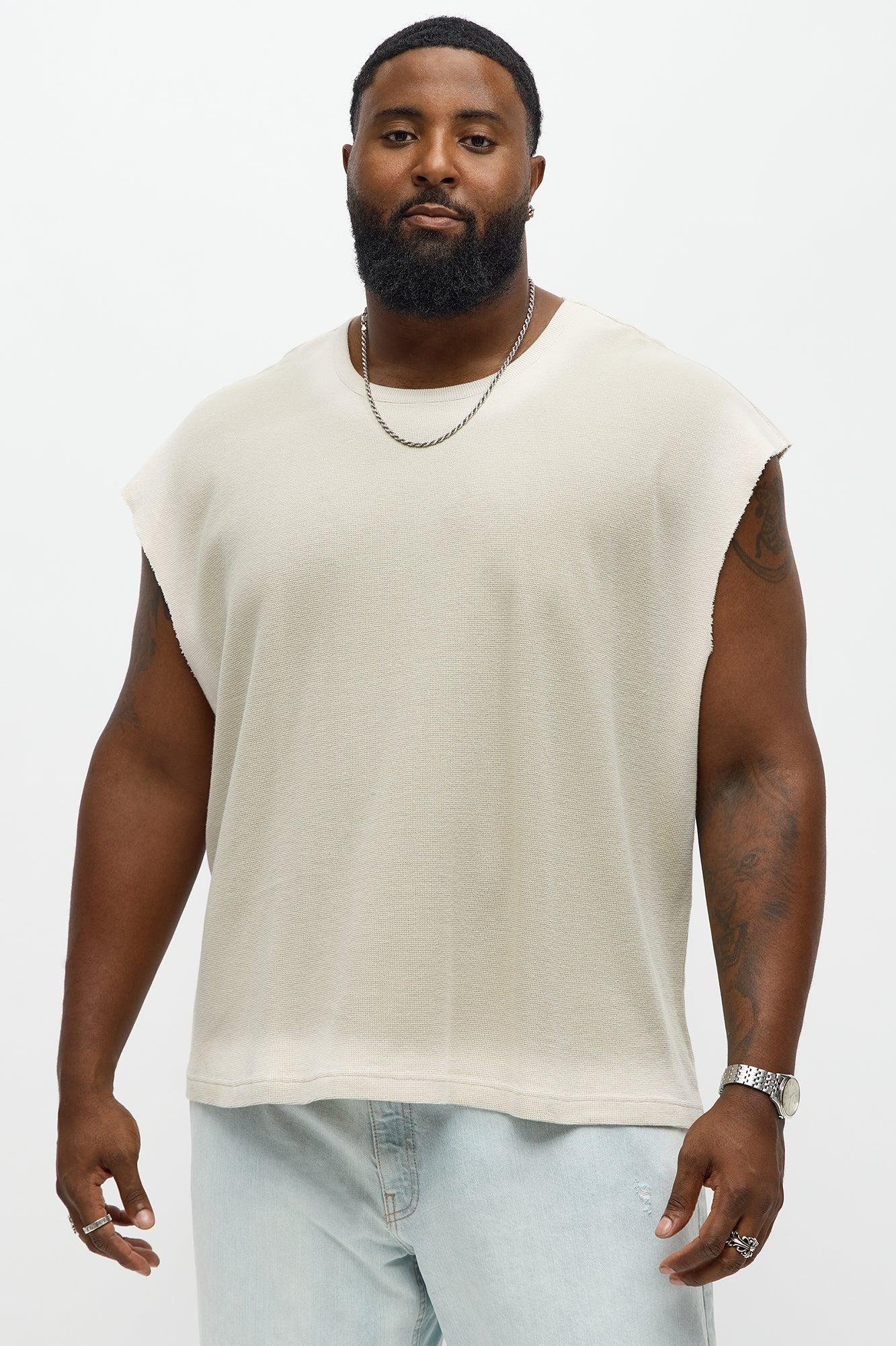 Relaxed Washed Muscle Tank - Grey Male Product Image
