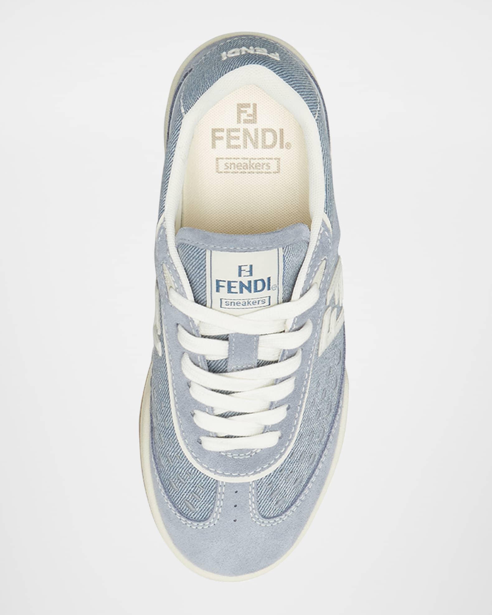 Match Denim and Suede Low-Top Sneakers Product Image