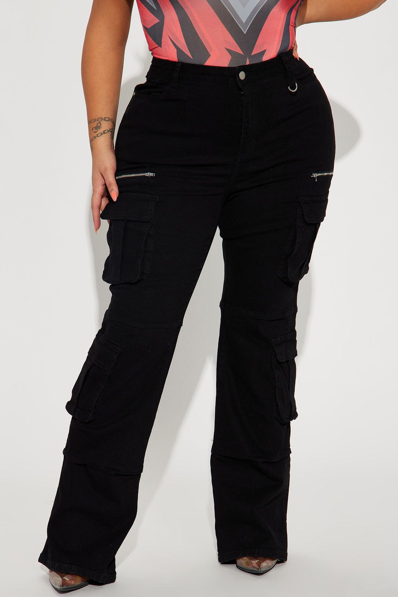 City Streets Stretch Cargo Jean - Black Product Image