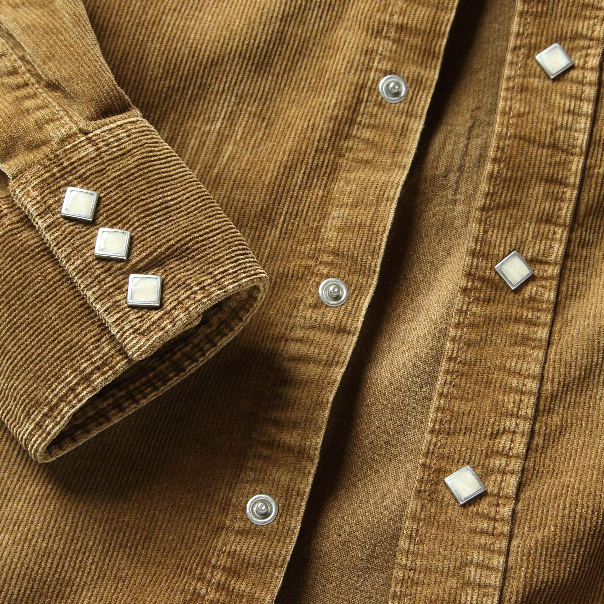 Corduroy Western Shirt - Tan Product Image