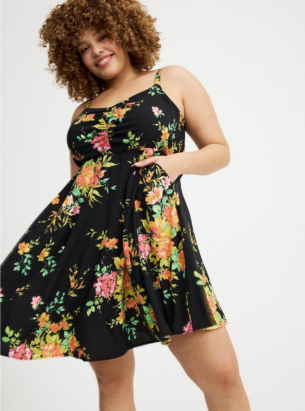 Mini Challis Skater Dress Product Image