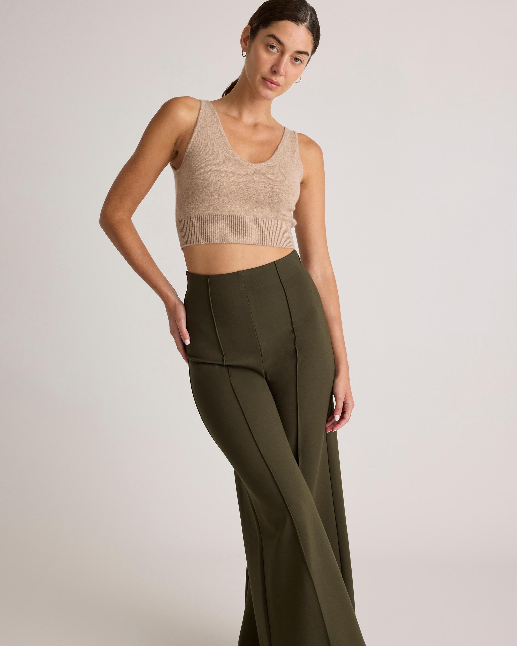 Quince | Women's Ultra-Stretch Ponte Super Wide Leg Ankle Pants Size XL, Rayon Product Image