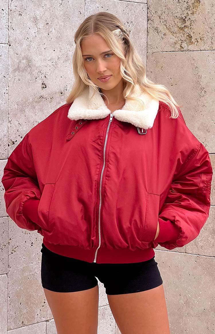 Lioness Carla Mulberry Puffer Jacket Product Image
