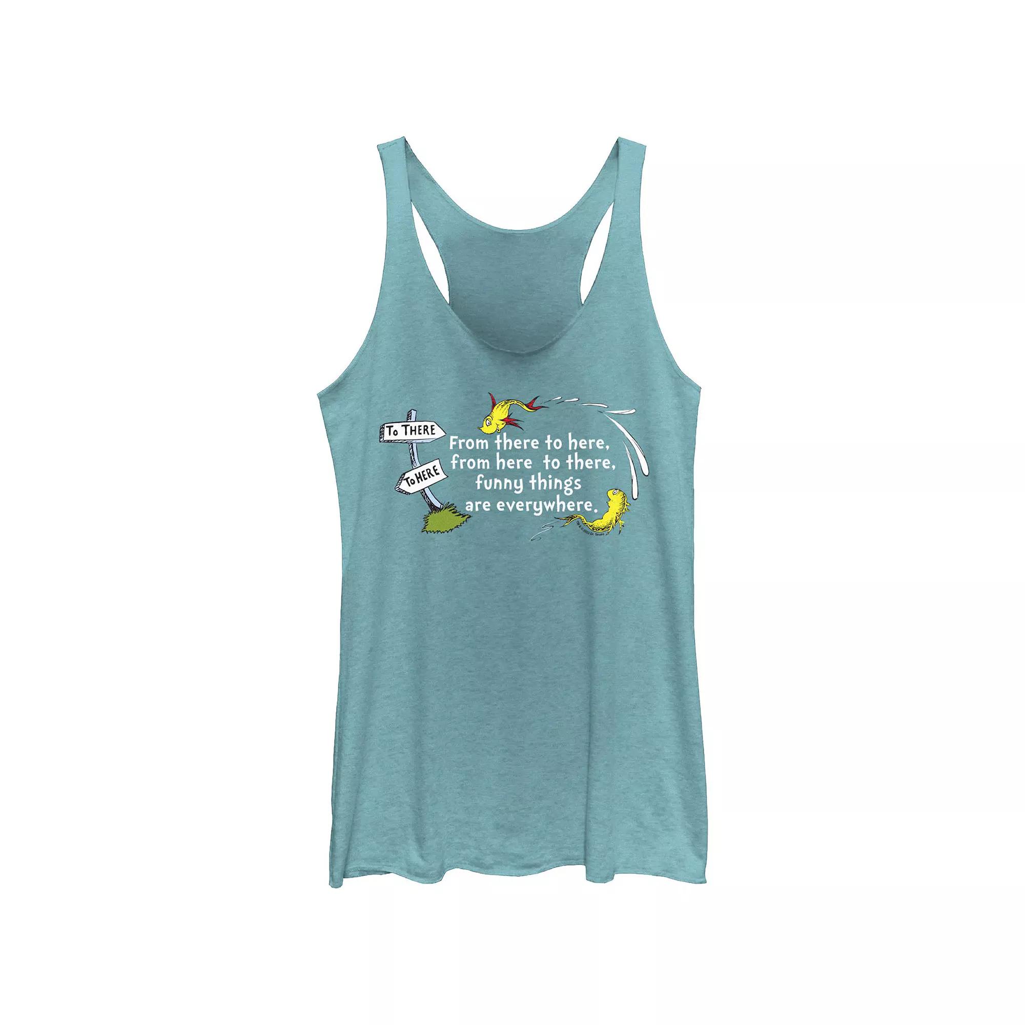 Juniors' Dr. Seuss Funny Things Are Everywhere Racerback Tank Top, Girl's,  Product Image