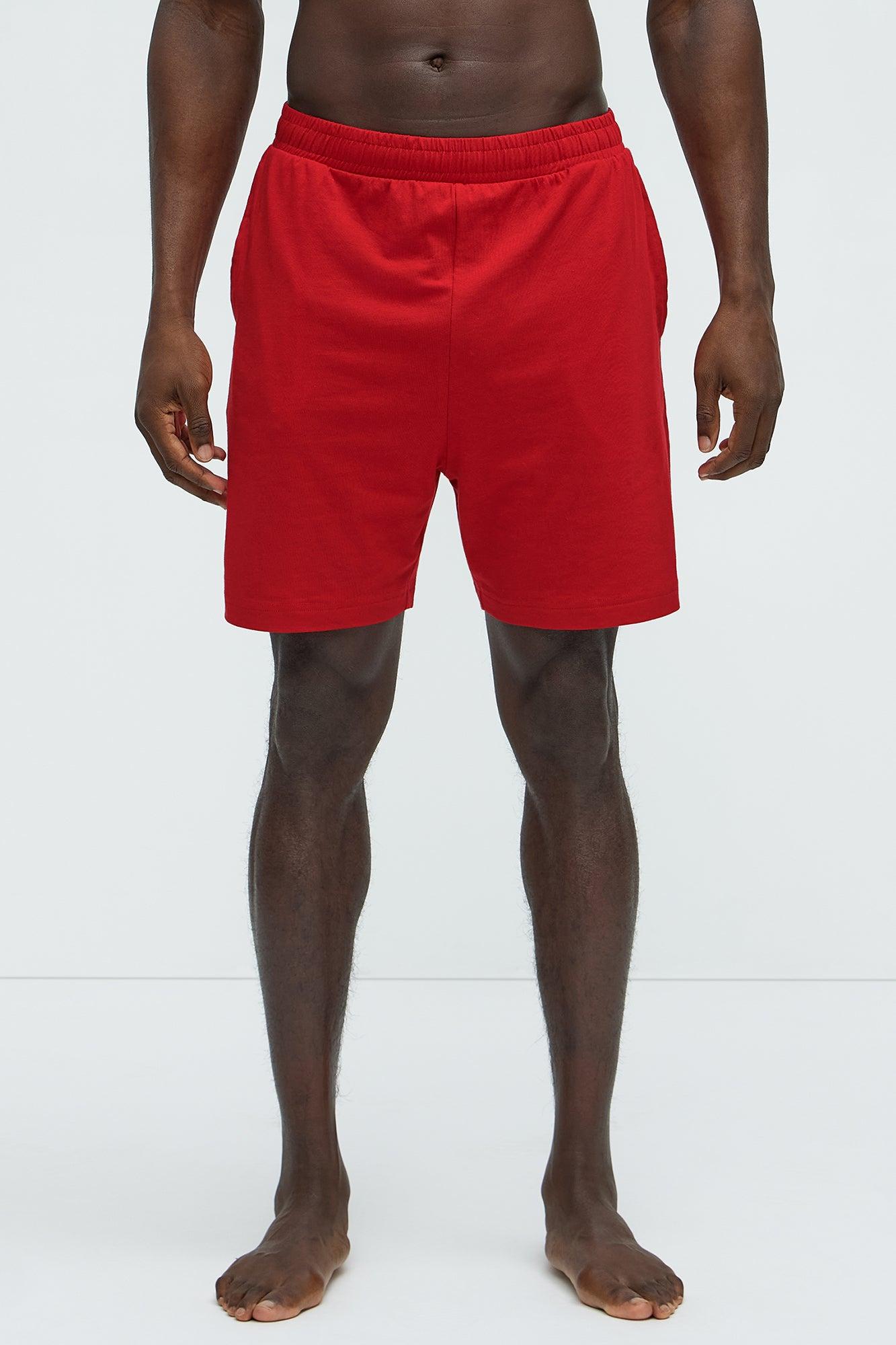 Essential Modal Lounge Shorts - Red Product Image