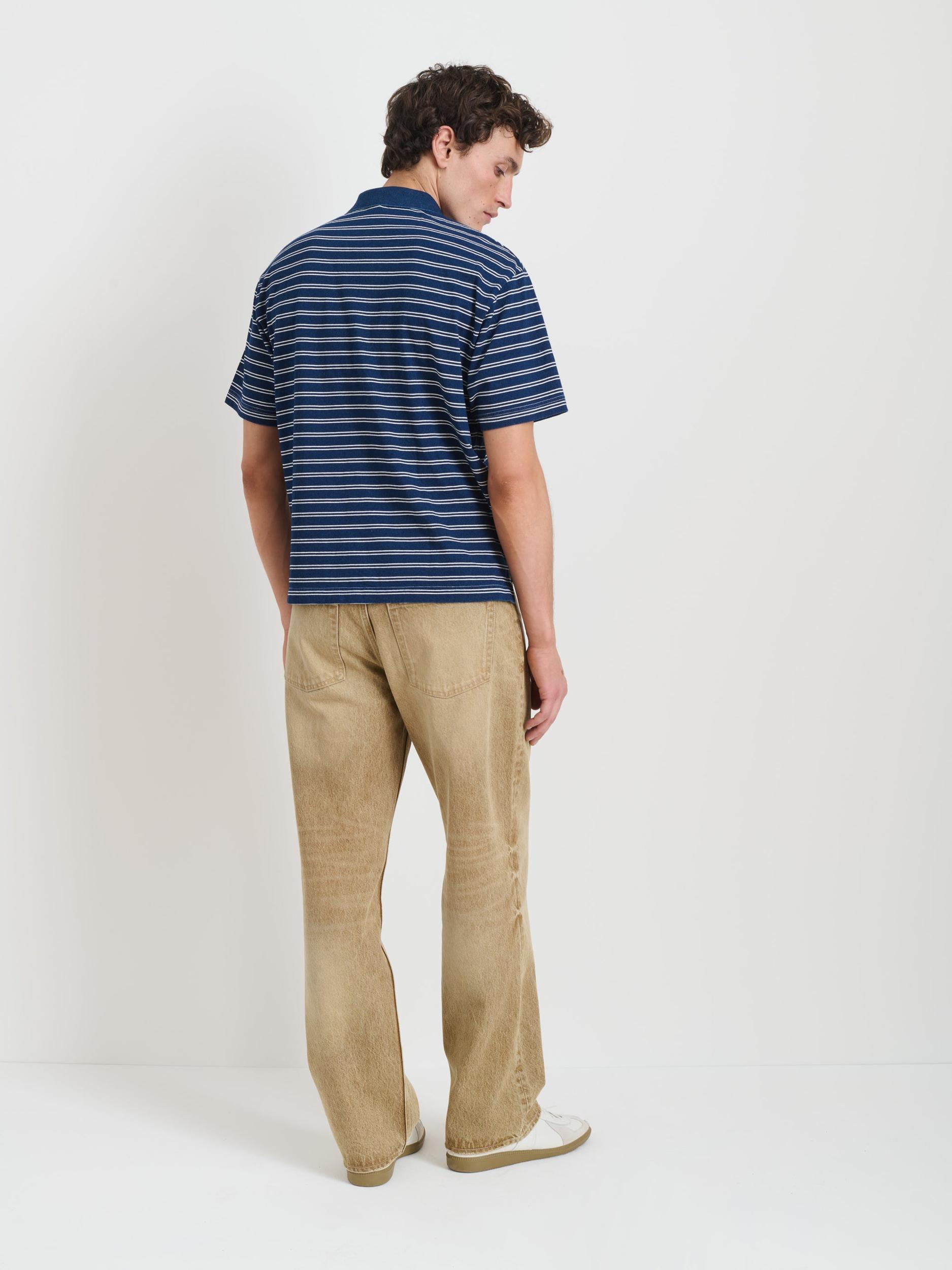 Lucas Polo In Indigo Double Stripe Product Image