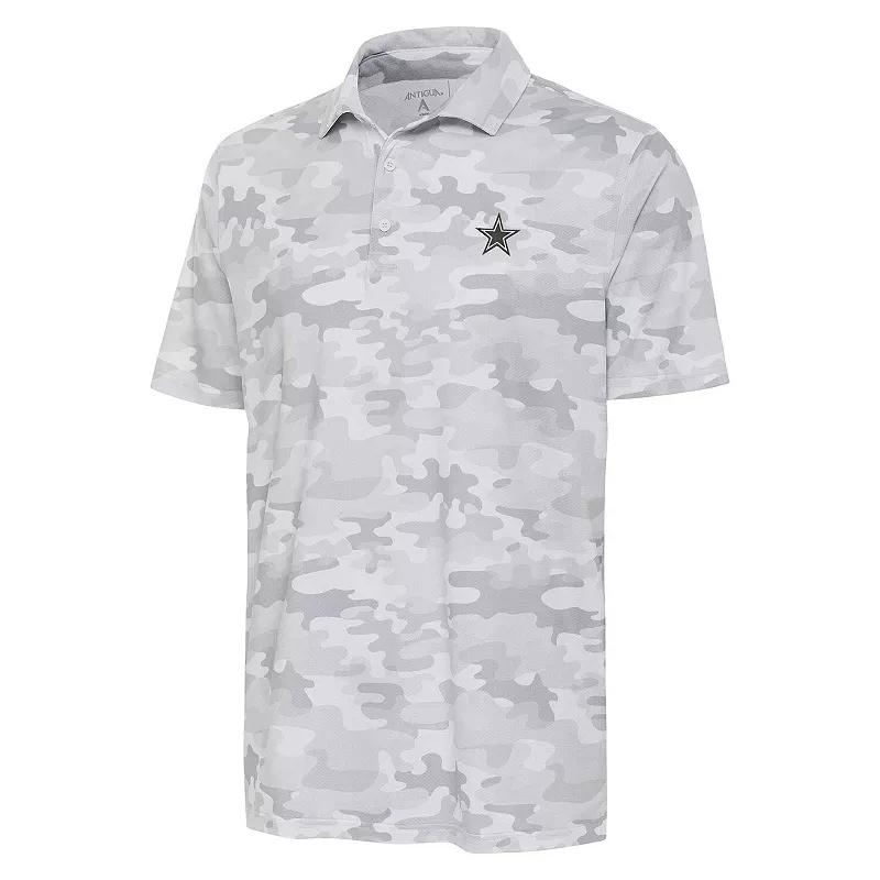 Men's Antigua White Dallas Cowboys Collide Tonal Star Polo,  Product Image