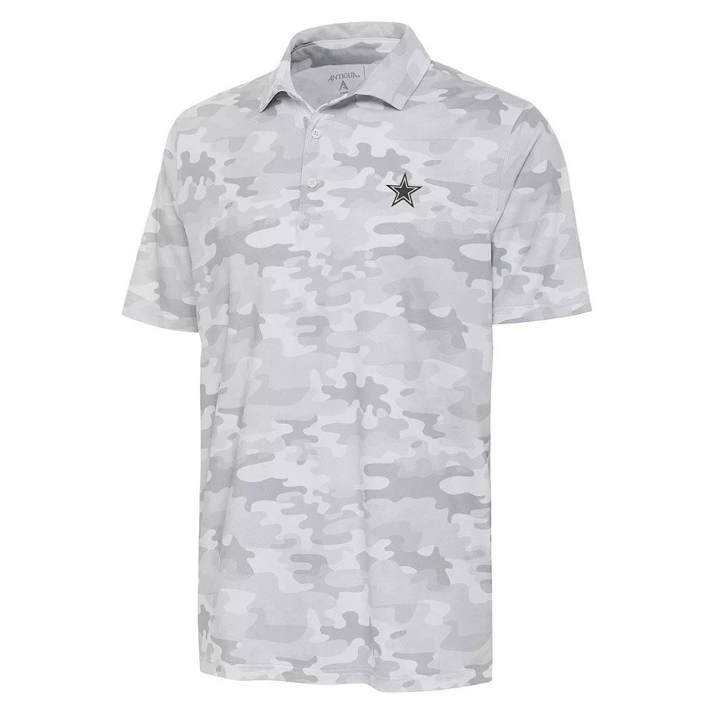 Men's Antigua White Dallas Cowboys Collide Tonal Star Polo,  Product Image