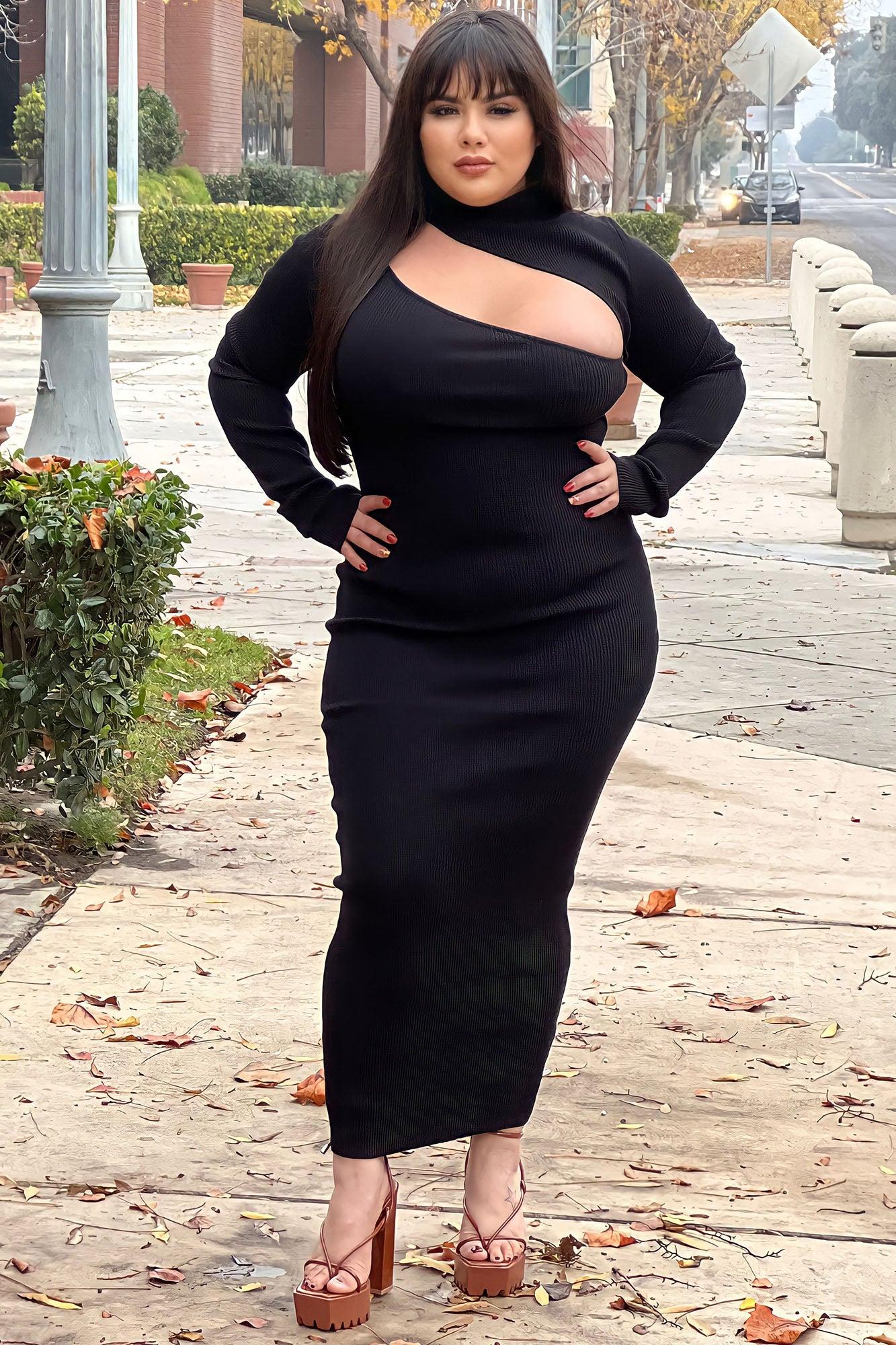 Making The Cut Maxi Sweater Dress - Black Product Image