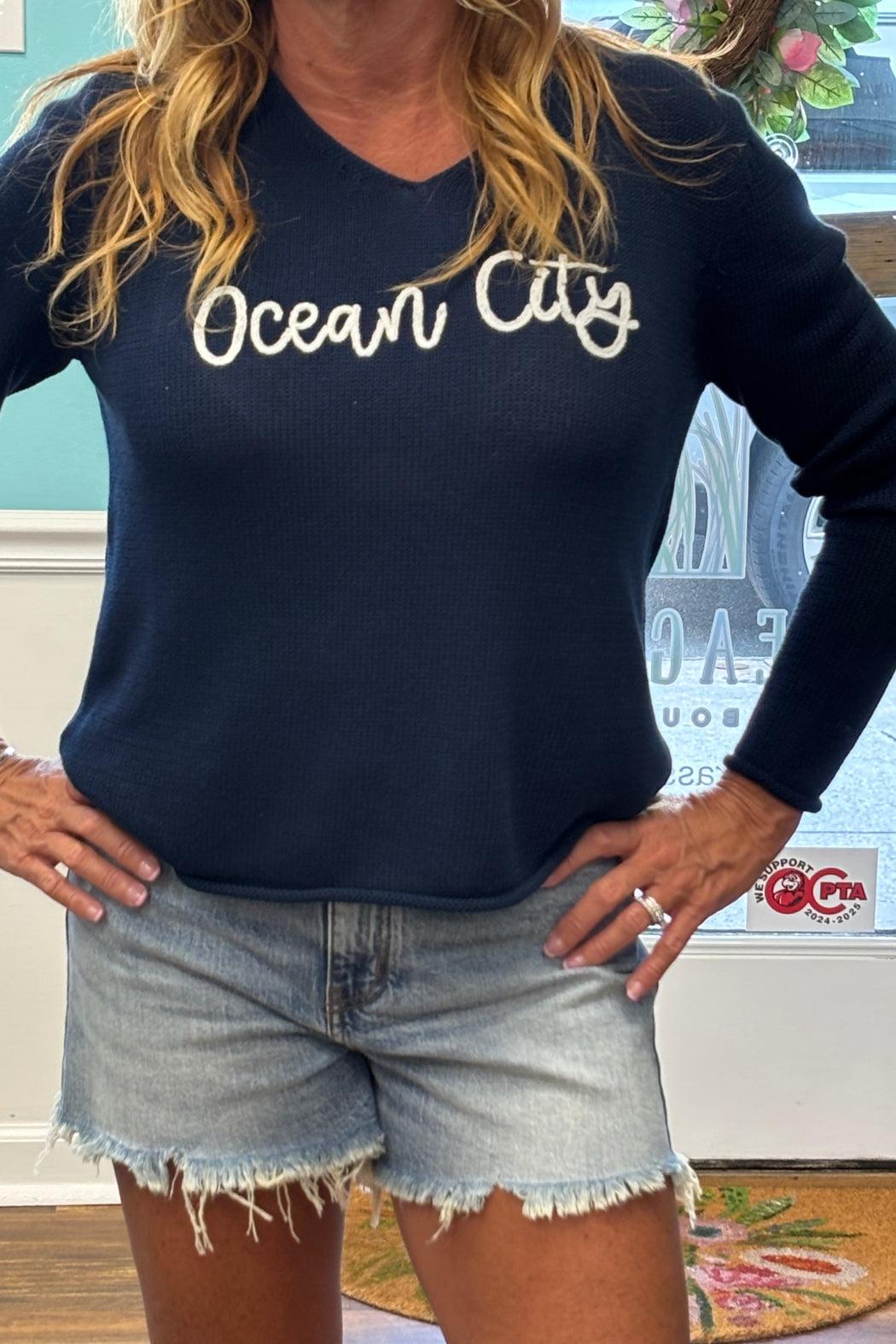 Ocean City V-Neck Sweater Product Image