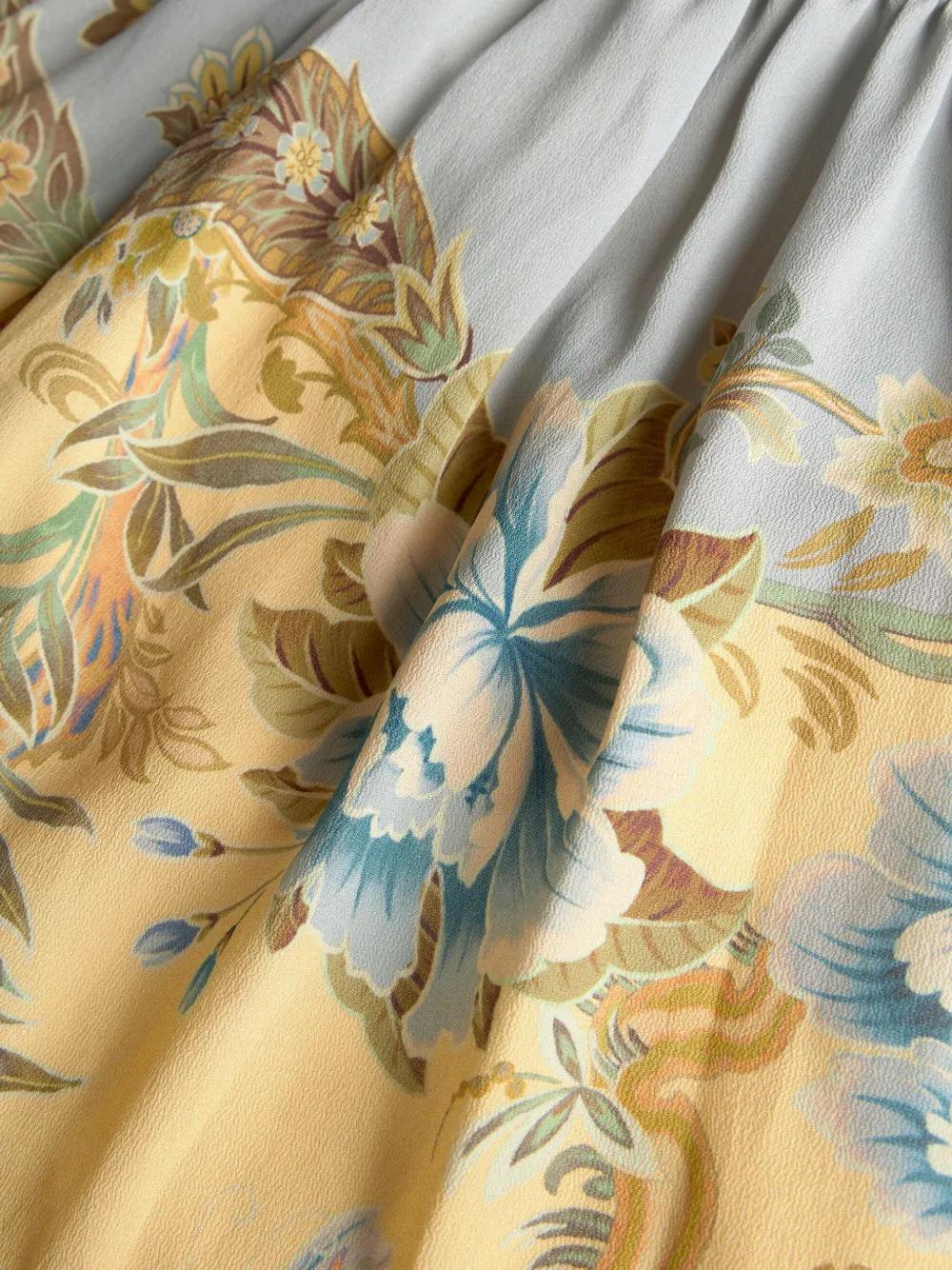 floral-print crepe-de-chine dress Product Image