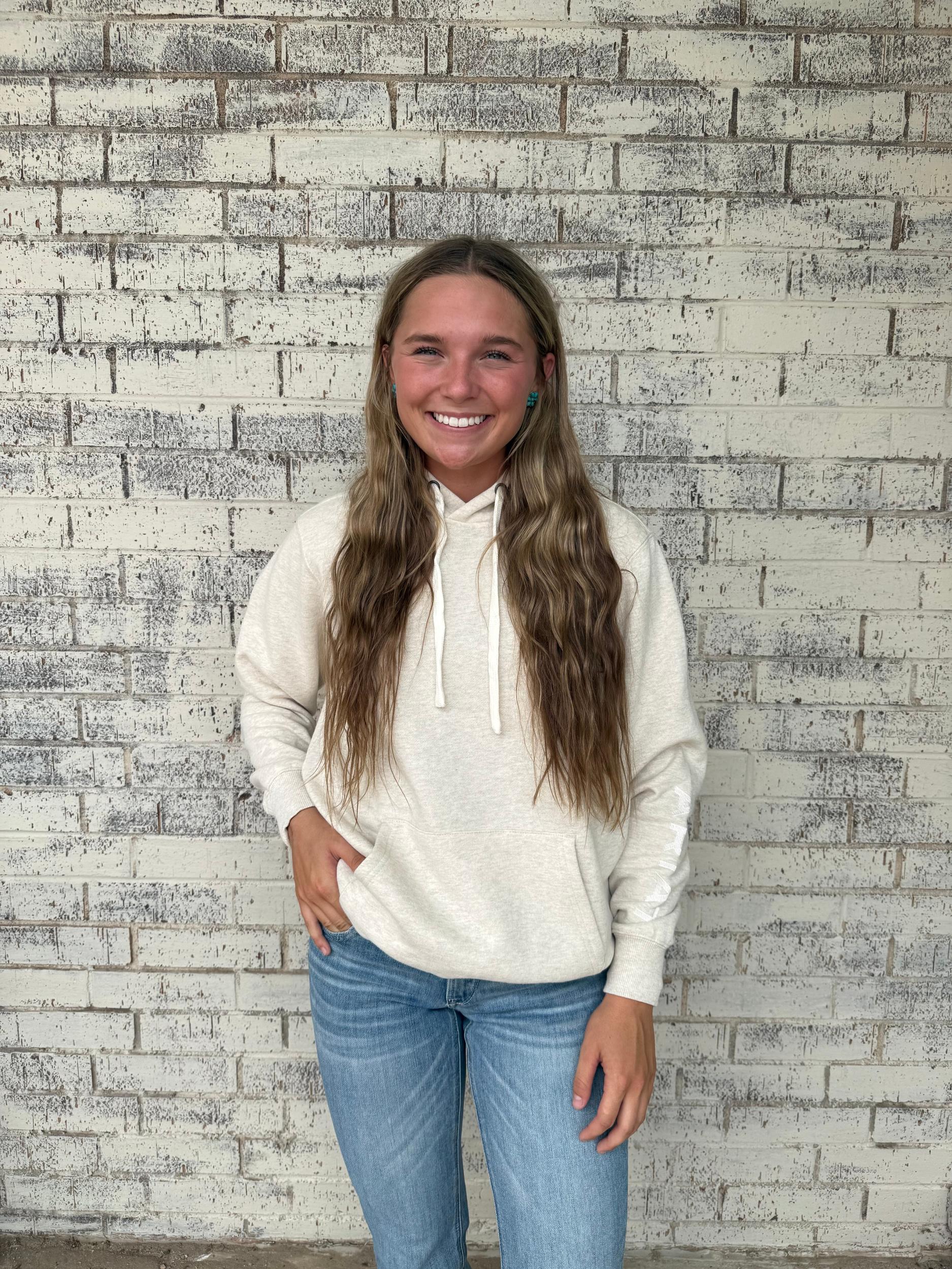 Women's Ariat Oatmeal Hoodie Female Product Image