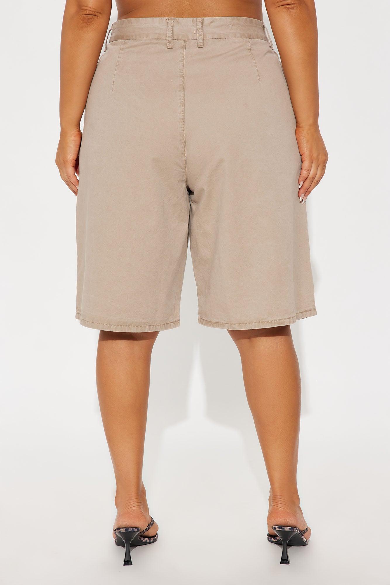Arden Bermuda Trouser Short - Khaki Female Product Image