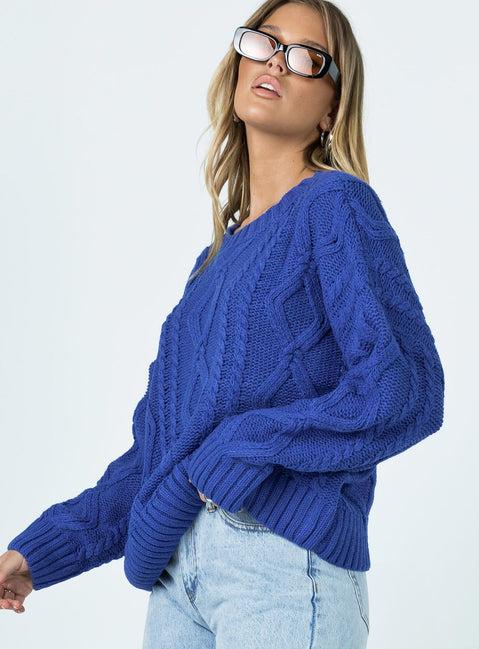 Anaya Oversized Sweater Monday Blues Product Image