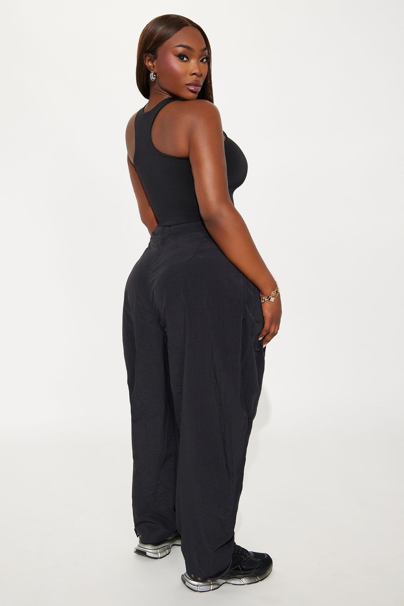 Contour Double Lined High Neck Tank Top - Black Female Product Image