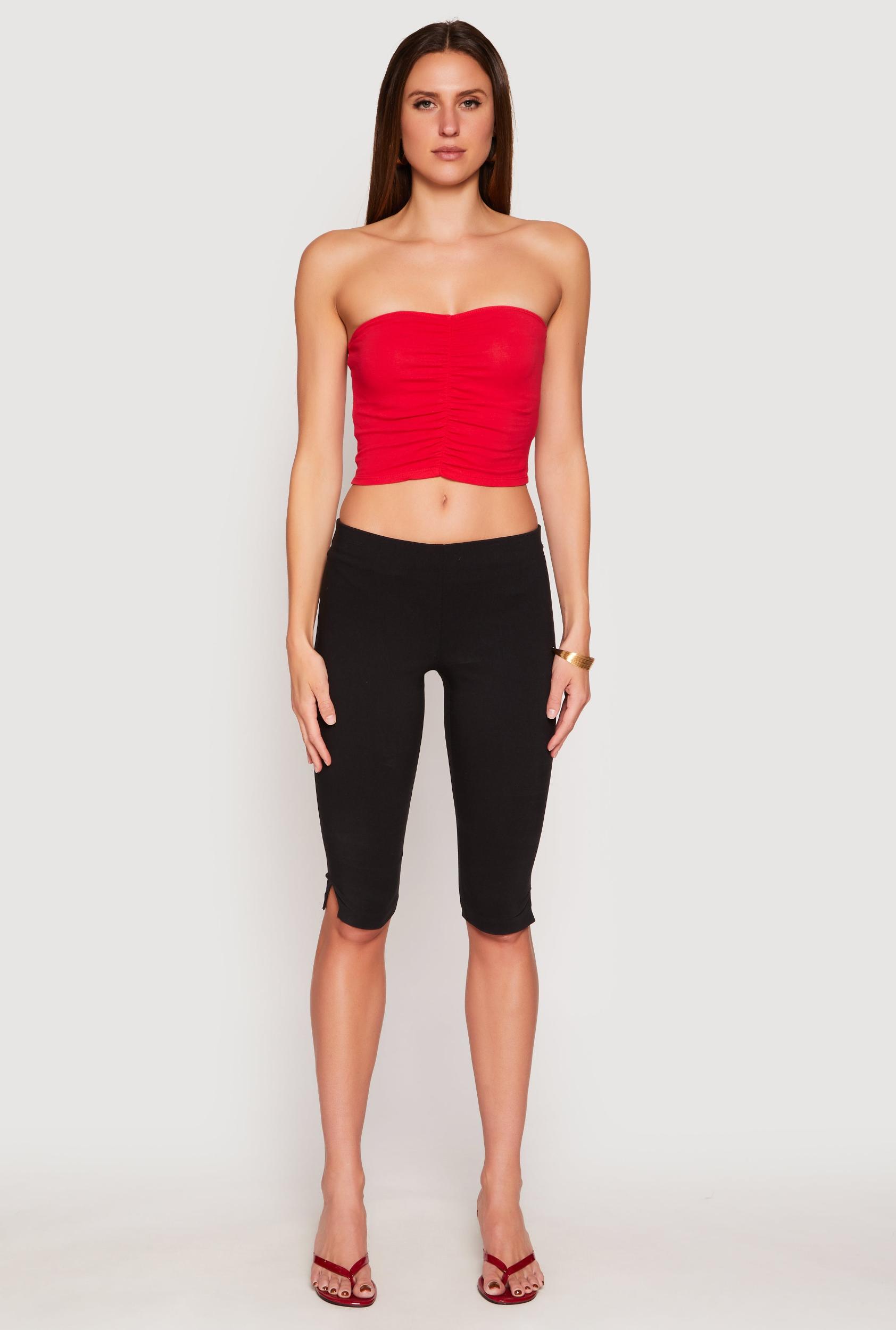 Womens Ruched Front Tube Top Product Image