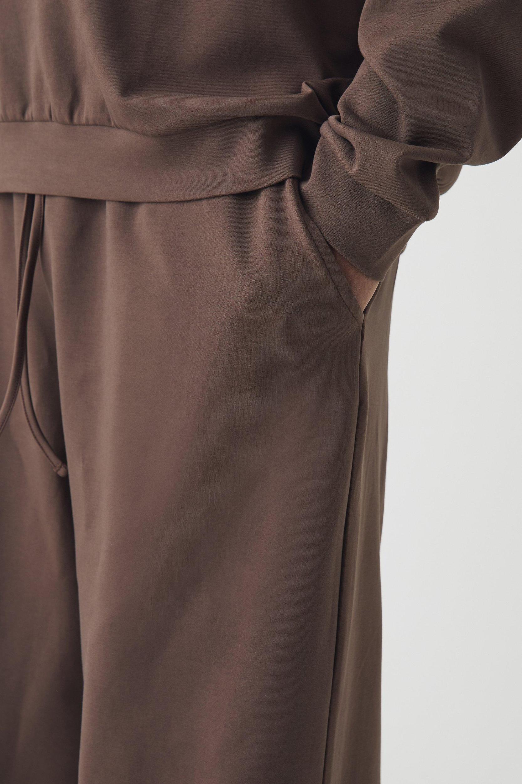Plus Interlock Smart Wide Leg Pants | boohooMAN USA Product Image